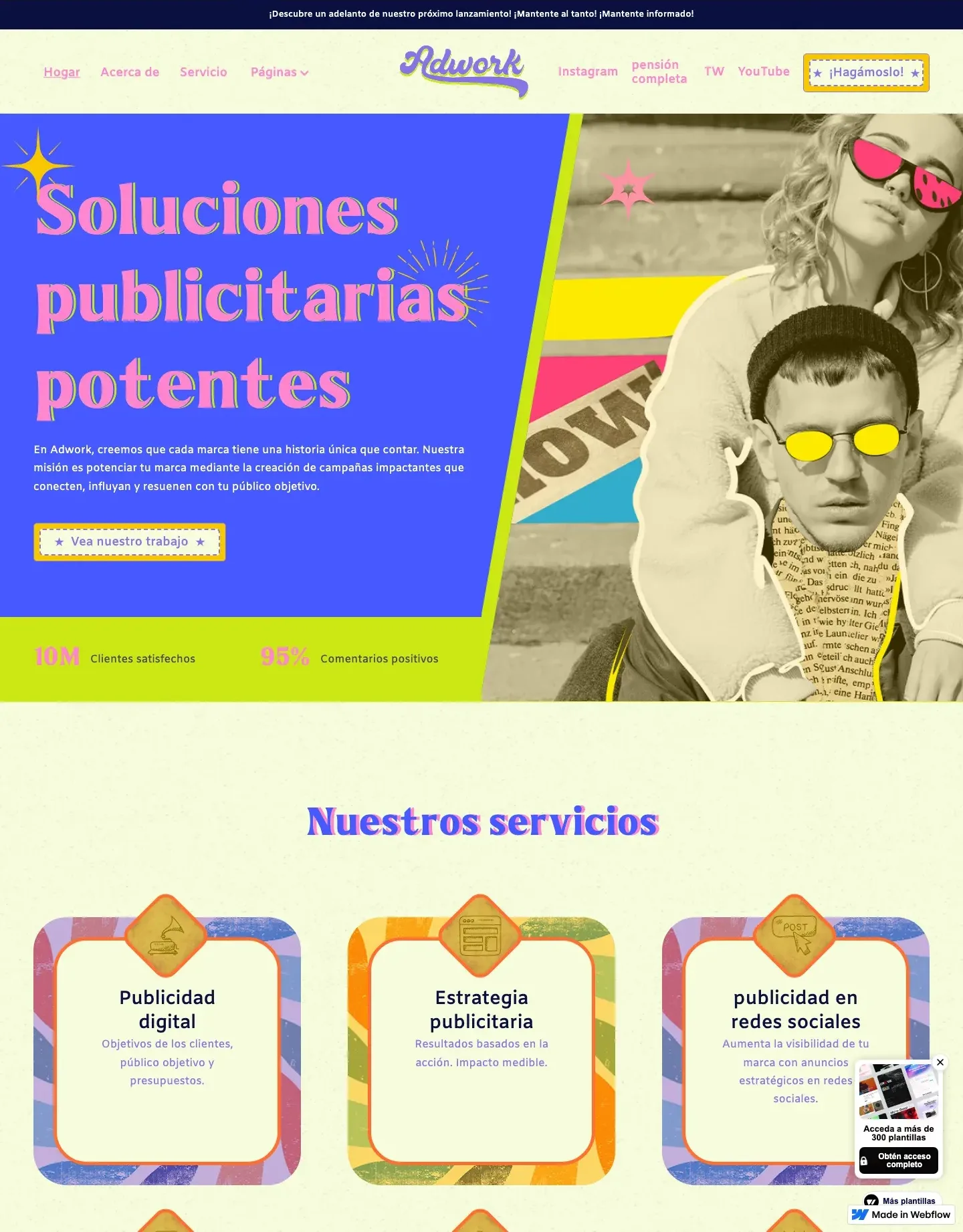 Diseño de página web para agencias y estudios