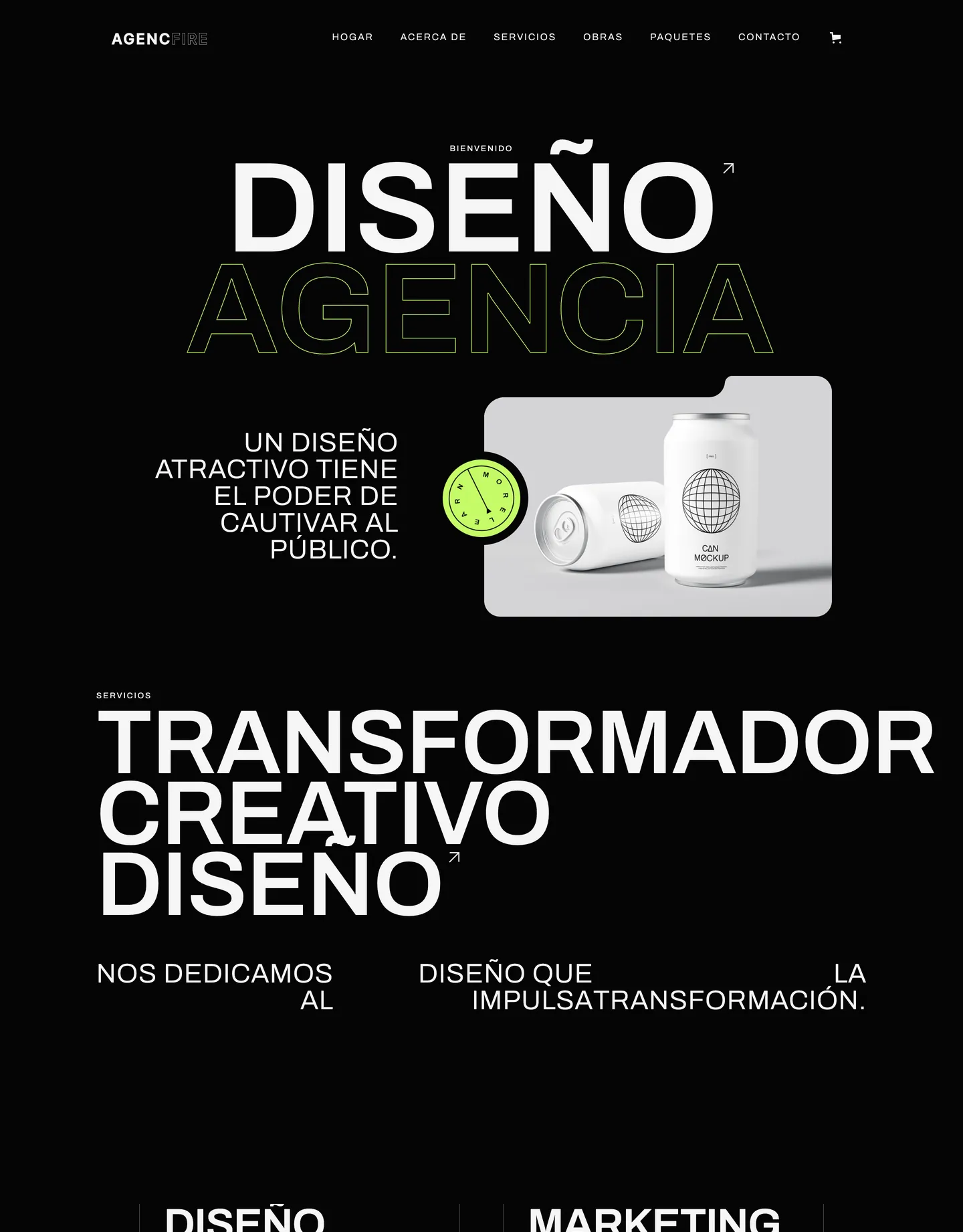 Diseño de página web para agencias y estudios
