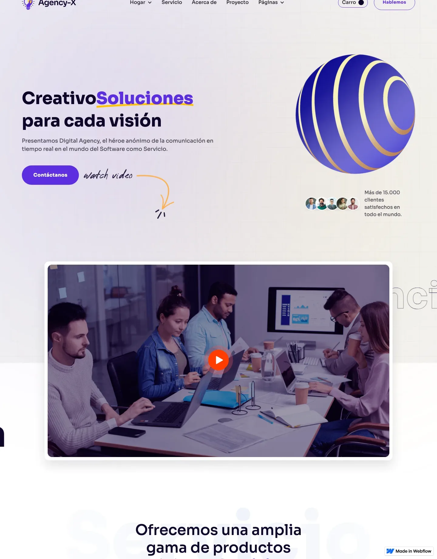 Diseño de página web para agencias y estudios