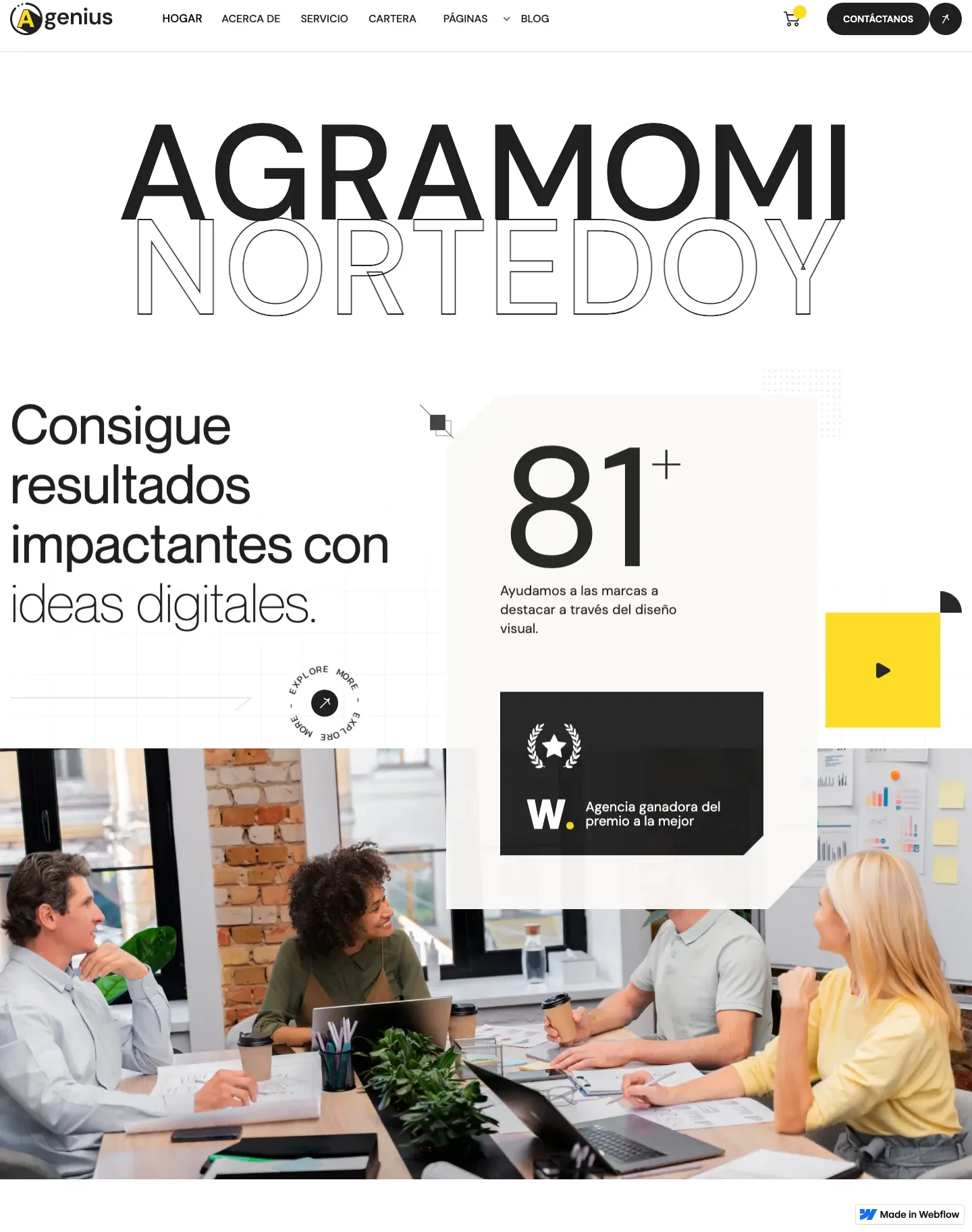 Diseño de página web para agencias y estudios
