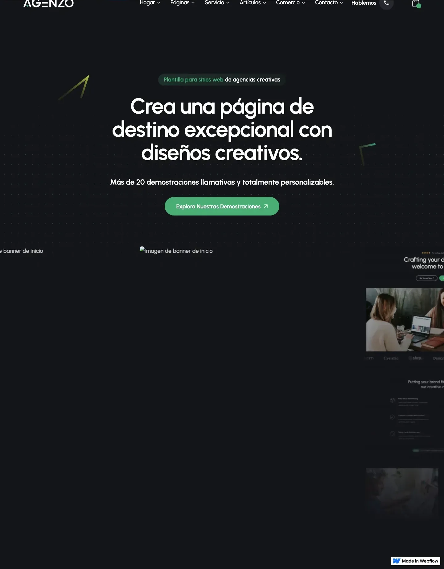 Diseño de página web para agencias y estudios