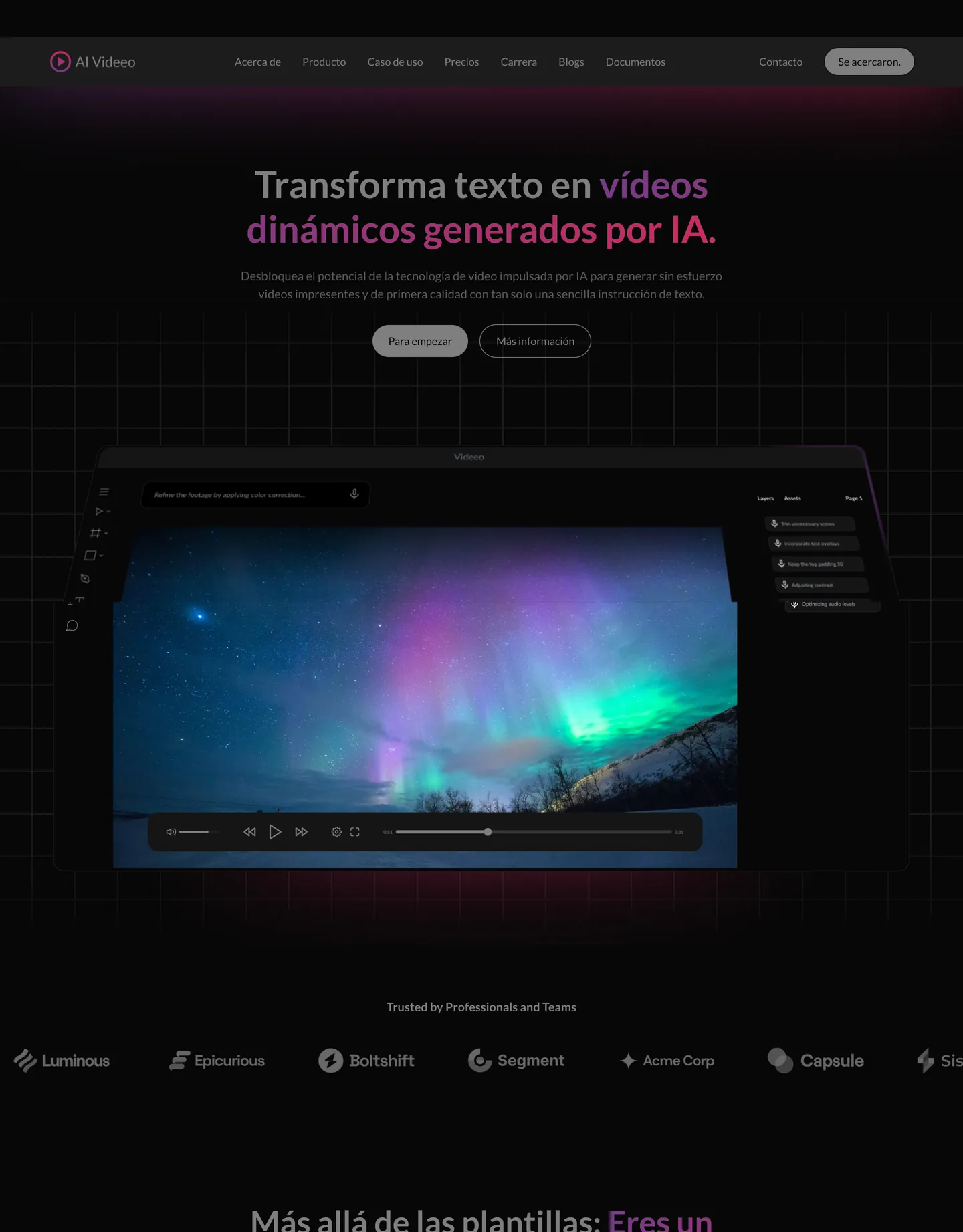 Diseño de página web para landing pages