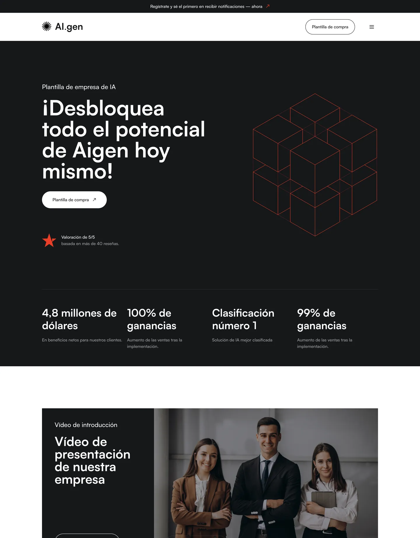 Diseño de página web para landing pages