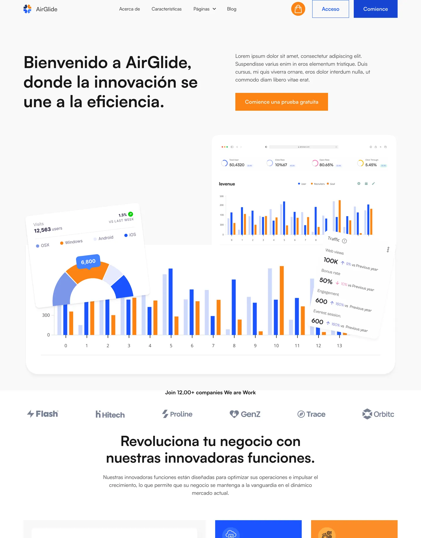 Diseño de página web para landing pages