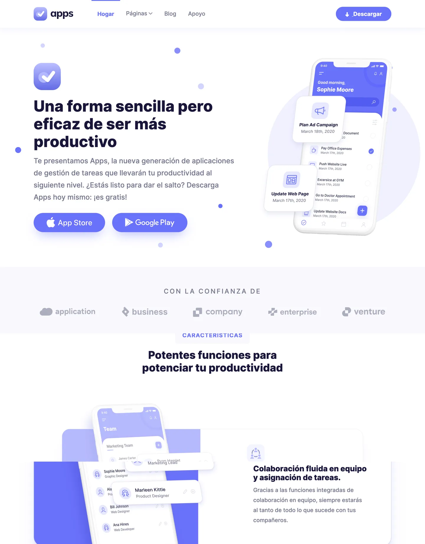 Diseño de página web para landing pages