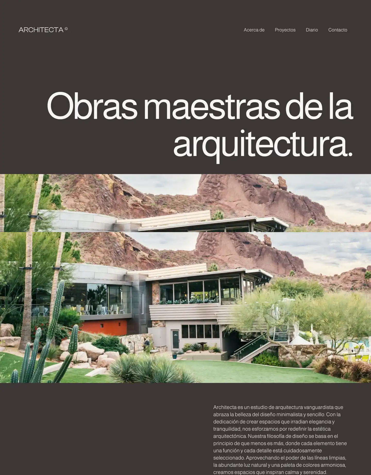 Diseño de página web para construcción y arquitectura