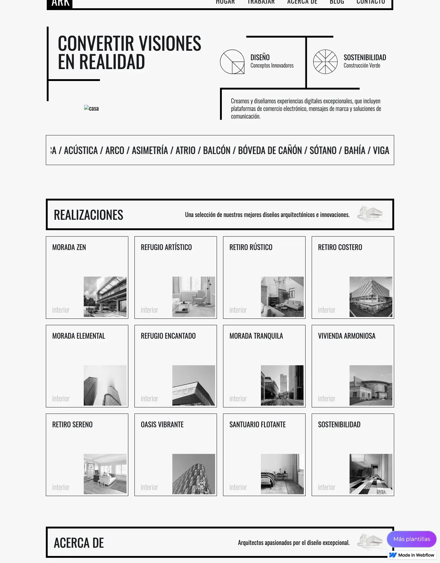 Diseño de página web para construcción y arquitectura