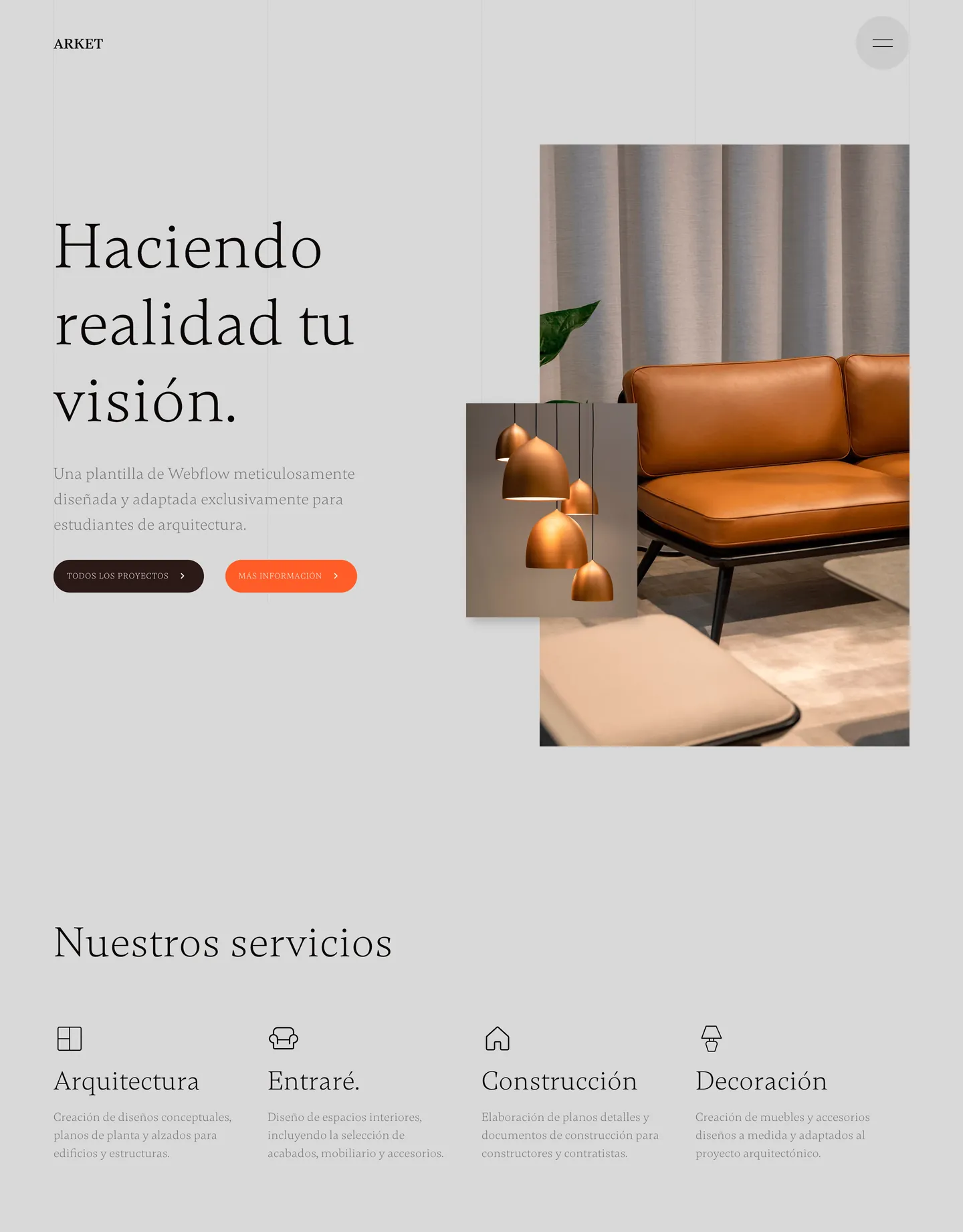 Diseño de página web para construcción y arquitectura