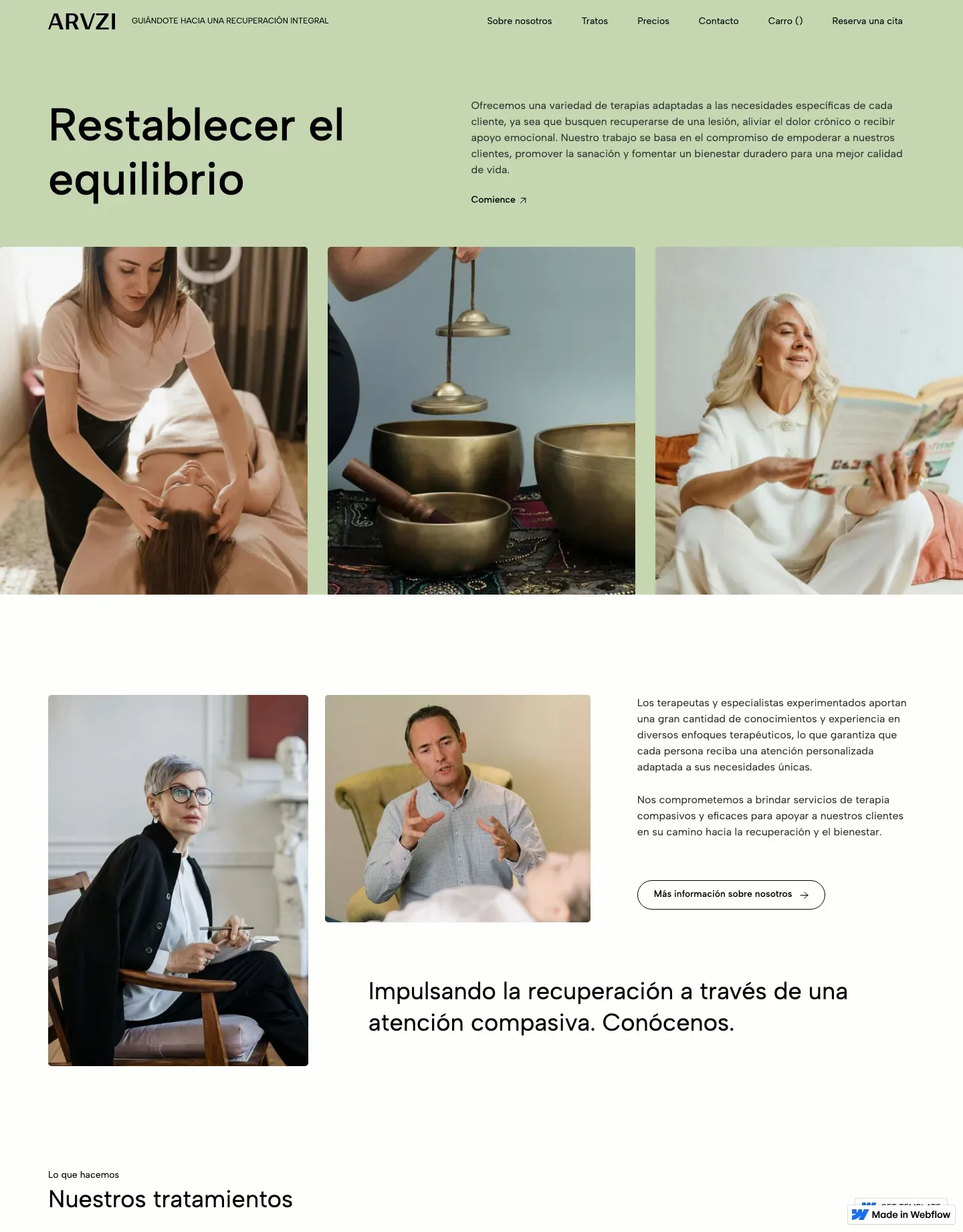 Diseño de página web para salud y bienestar
