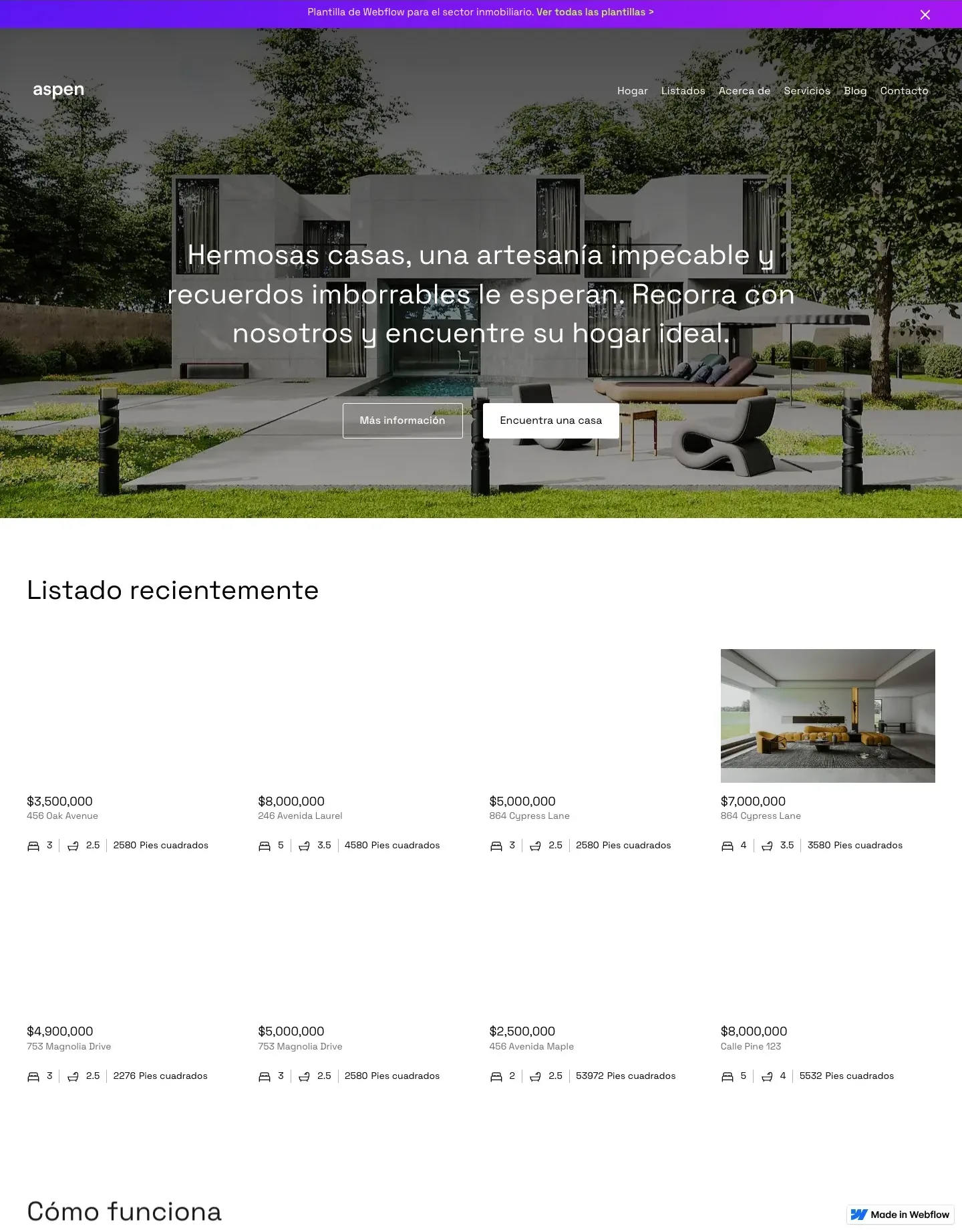 Diseño de página web para inmobiliarias