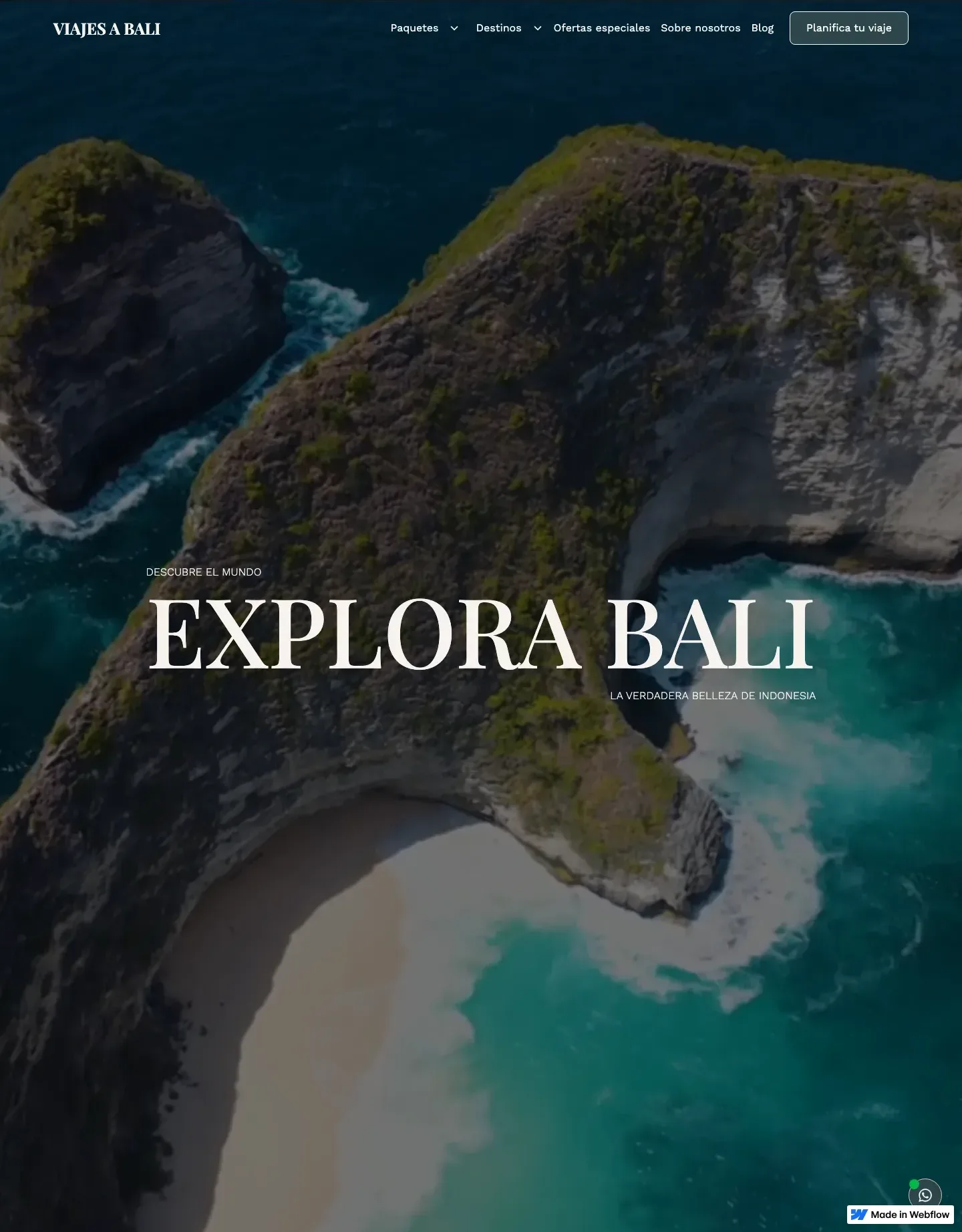 Diseño de página web para turismo y viajes