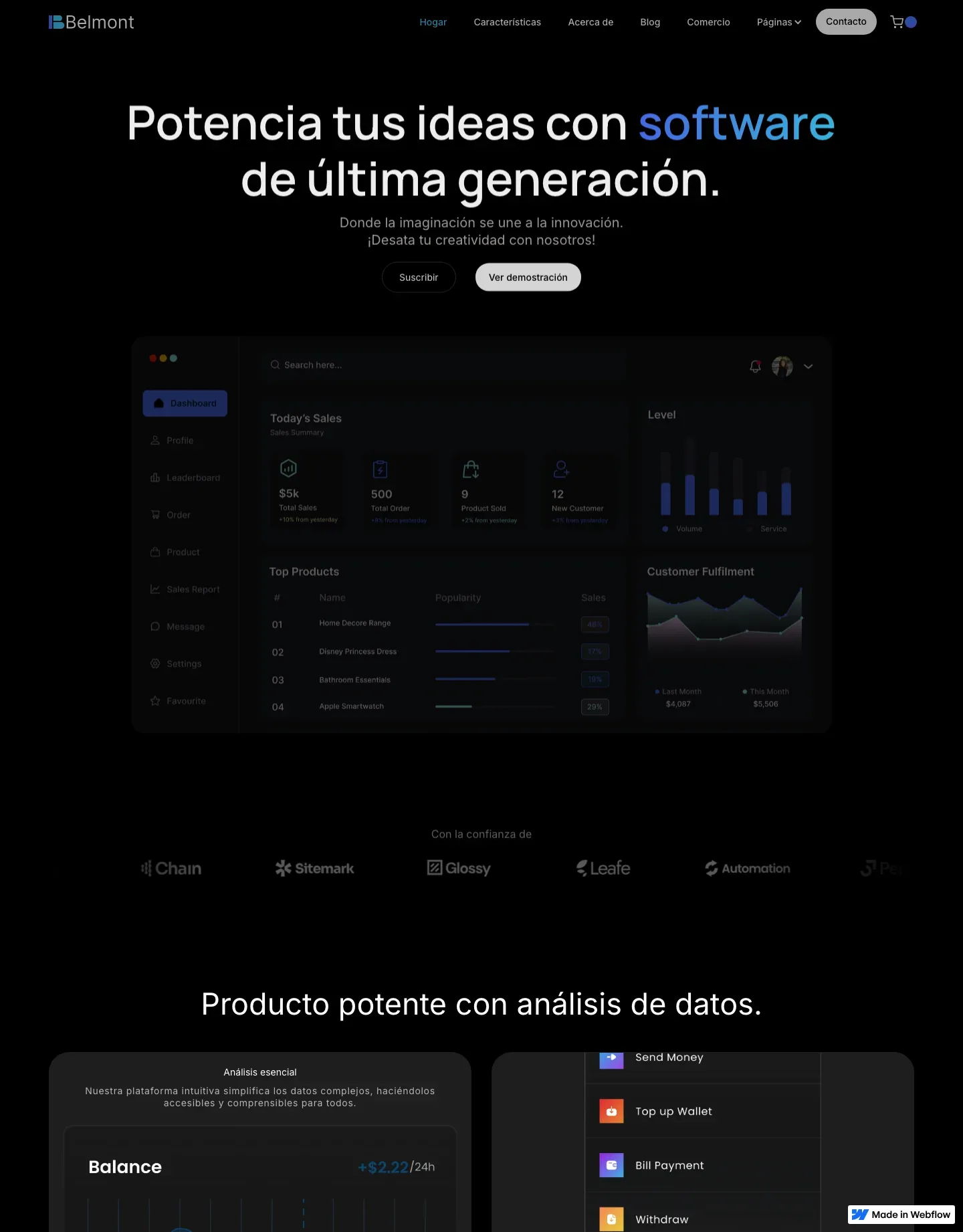 Diseño de página web para landing pages