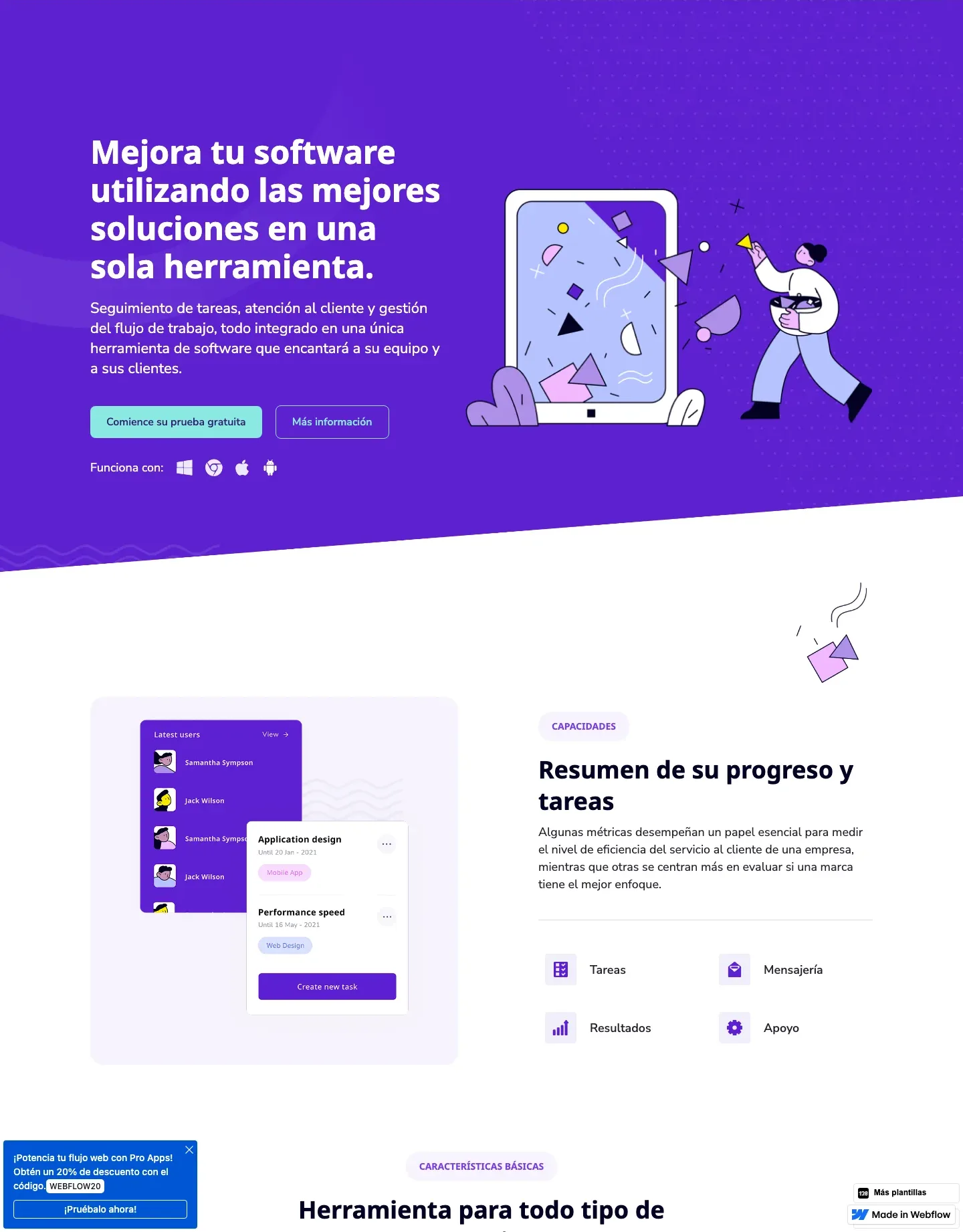Diseño de página web para landing pages