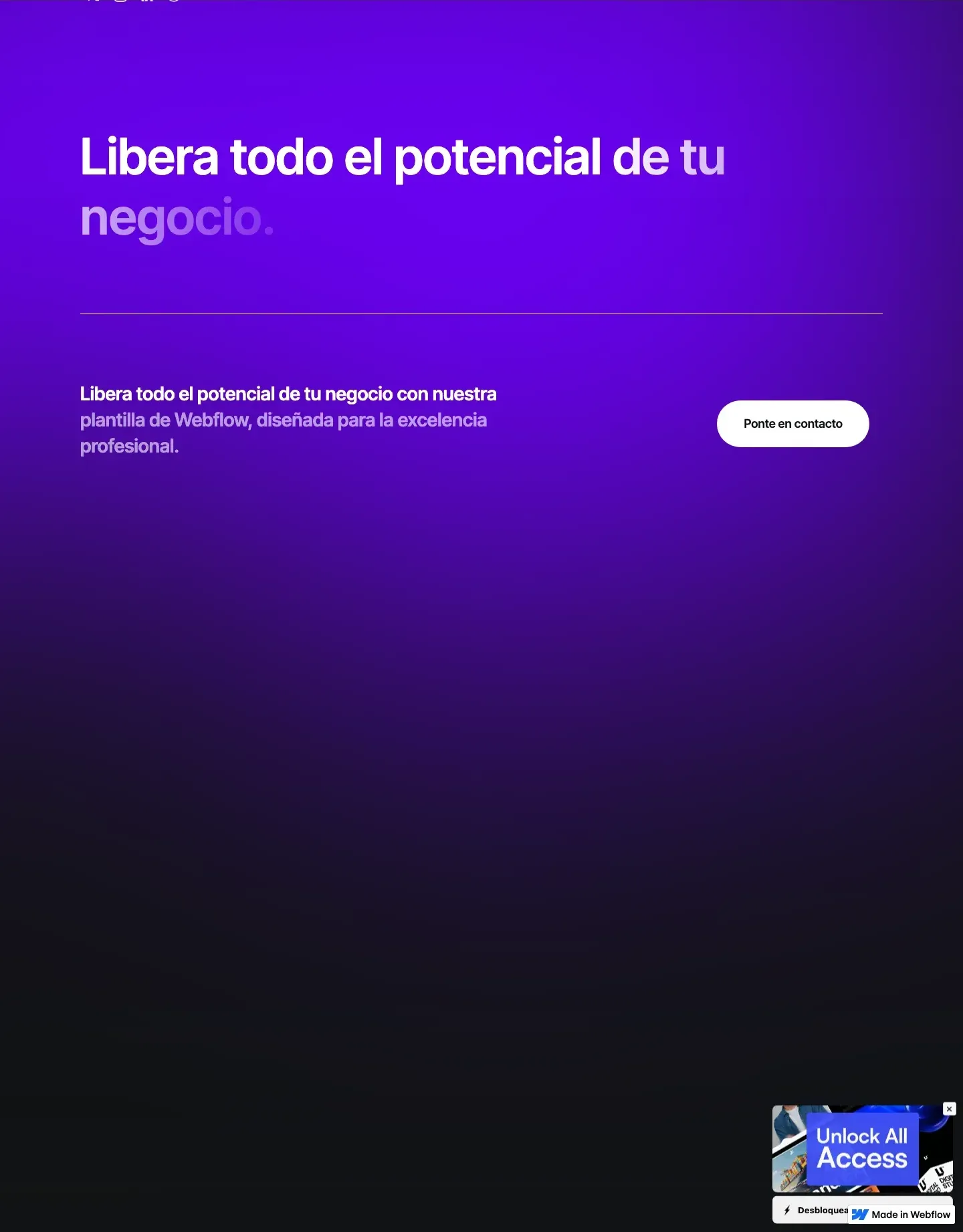Diseño de página web para software y apps