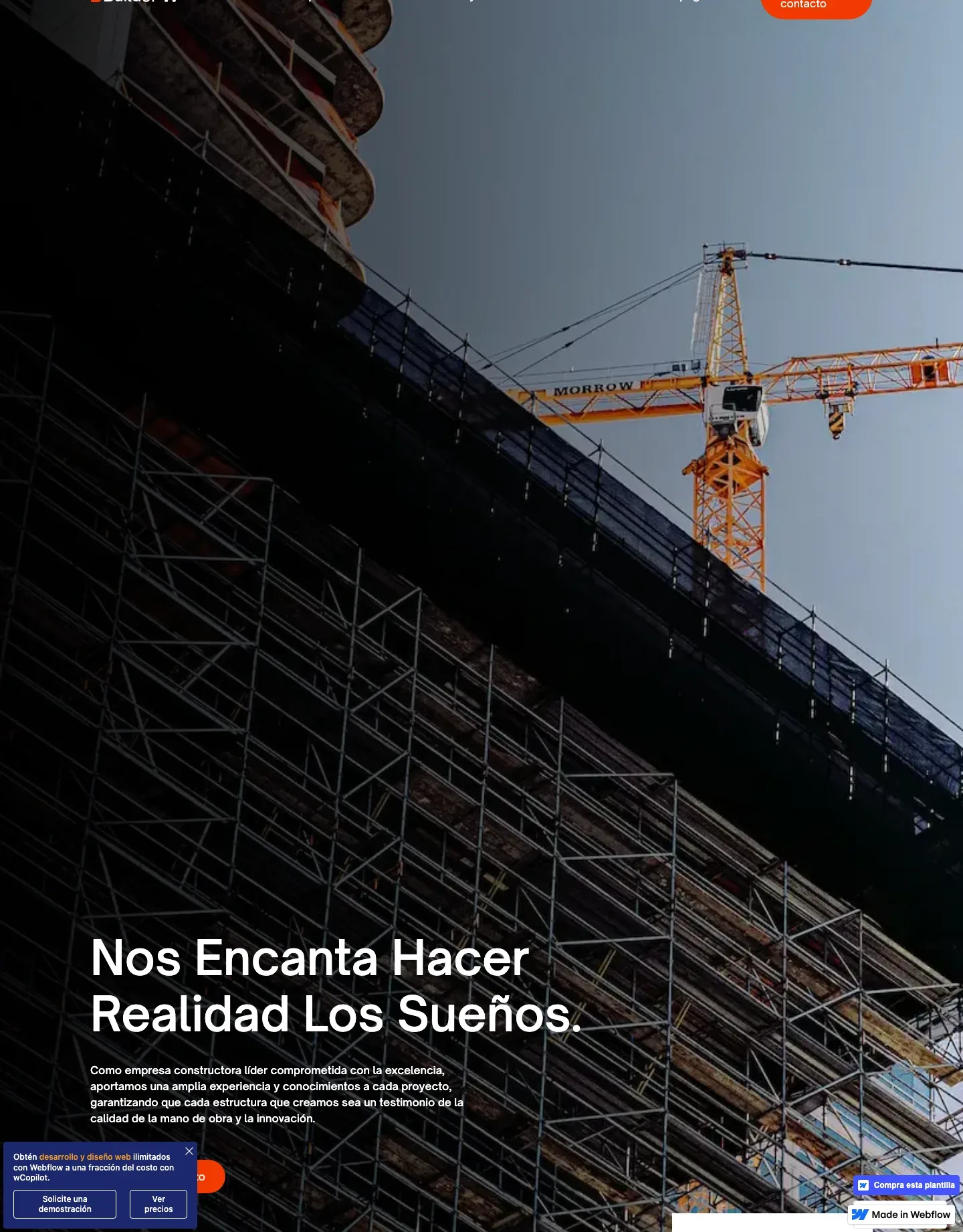 Diseño de página web para construcción y arquitectura