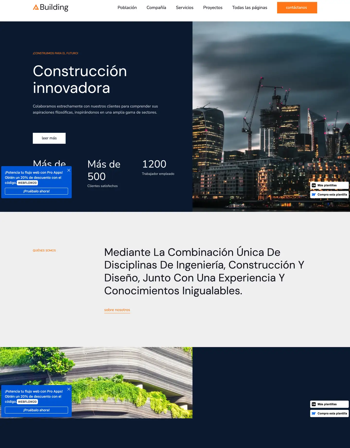 Diseño de página web para construcción y arquitectura