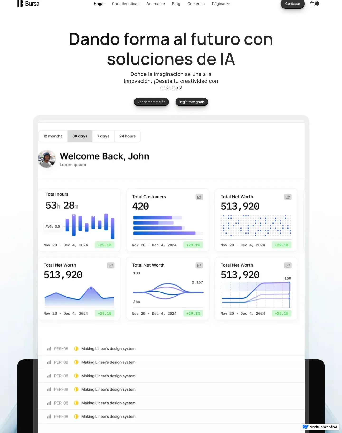 Diseño de página web para landing pages