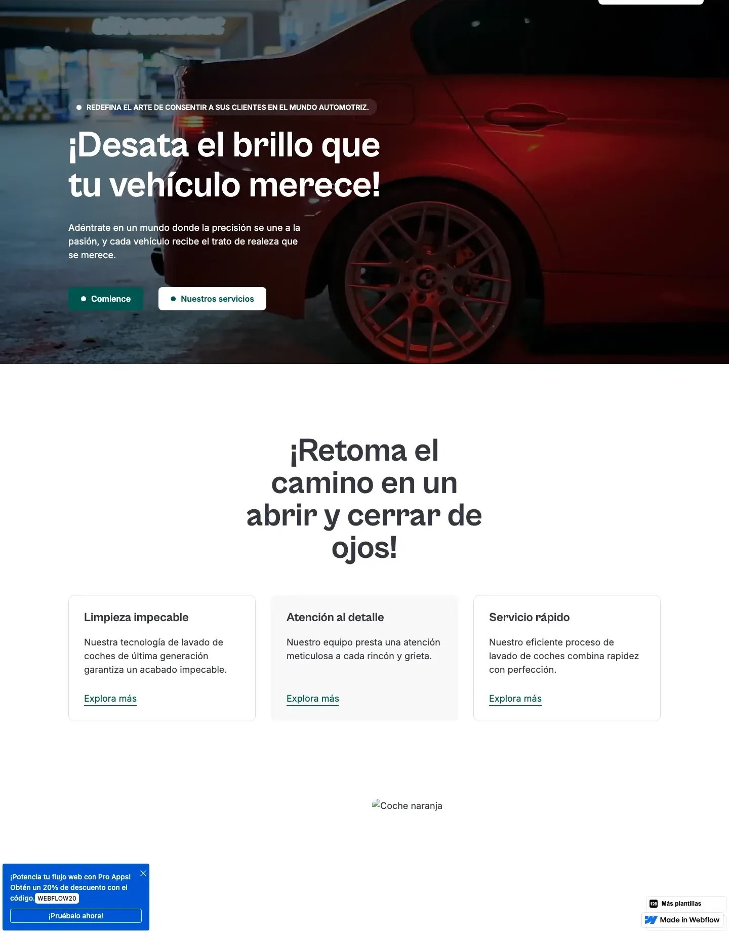 Diseño de página web para talleres y automotriz