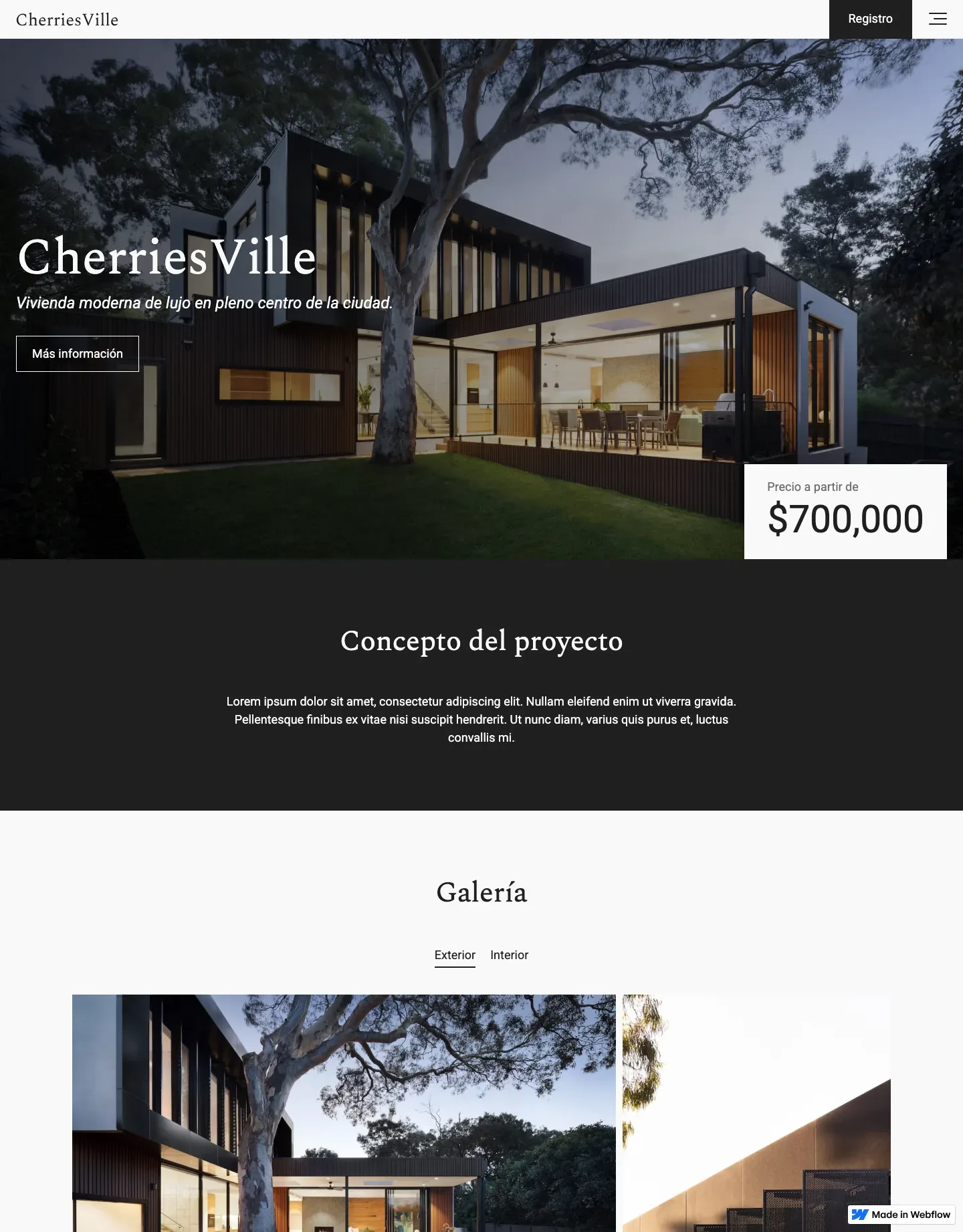 Diseño de página web para inmobiliarias