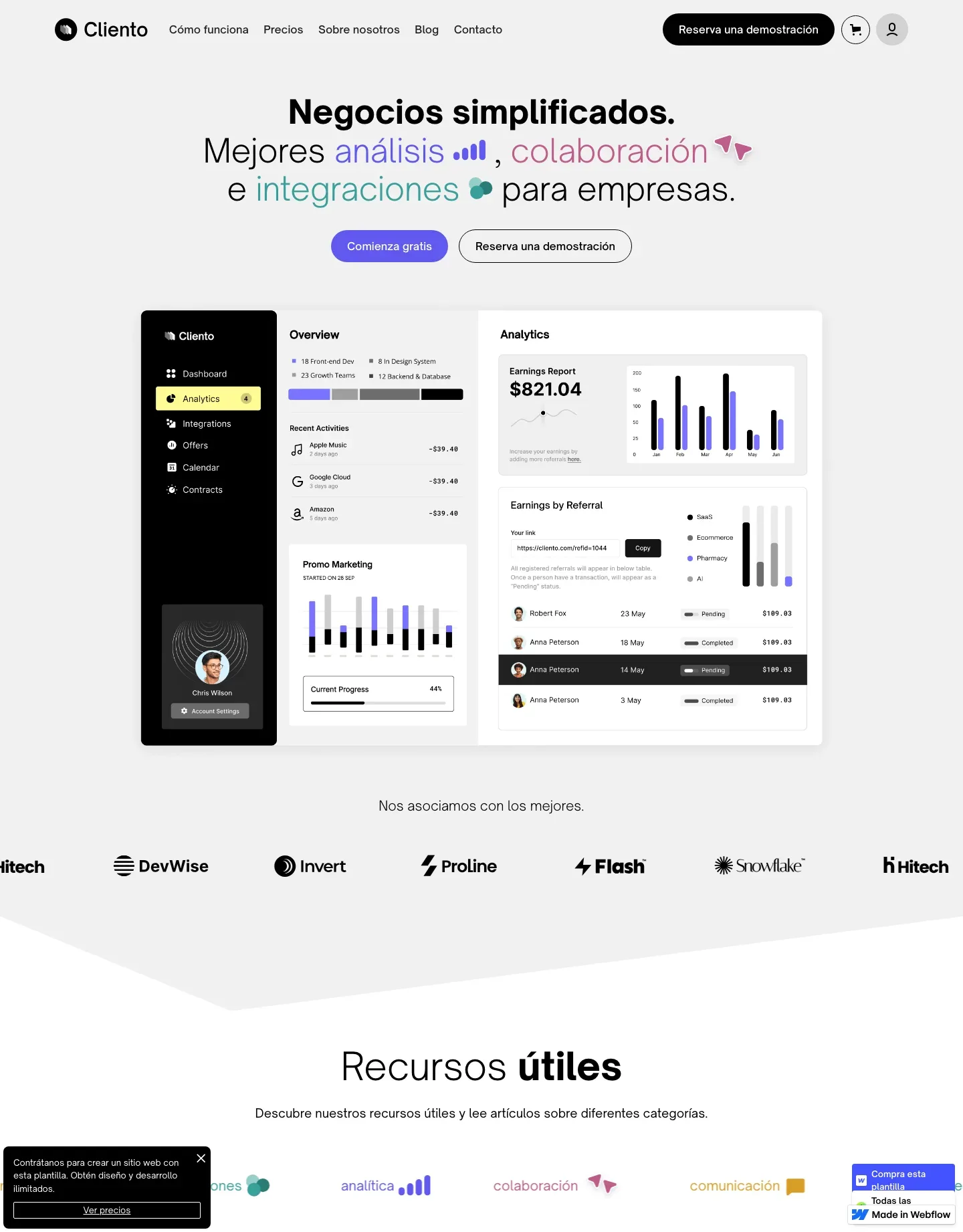Diseño de página web para landing pages