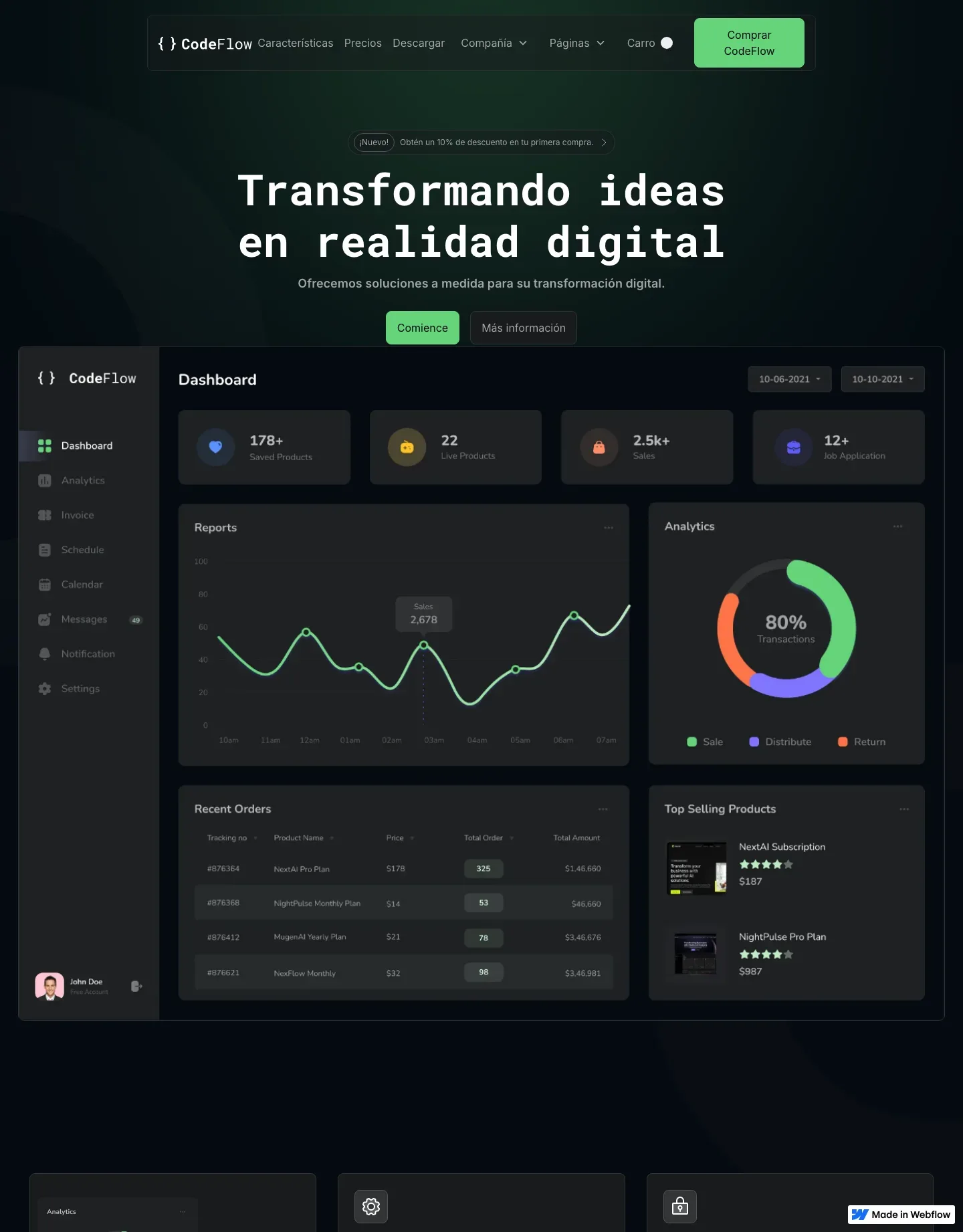 Diseño de página web para landing pages