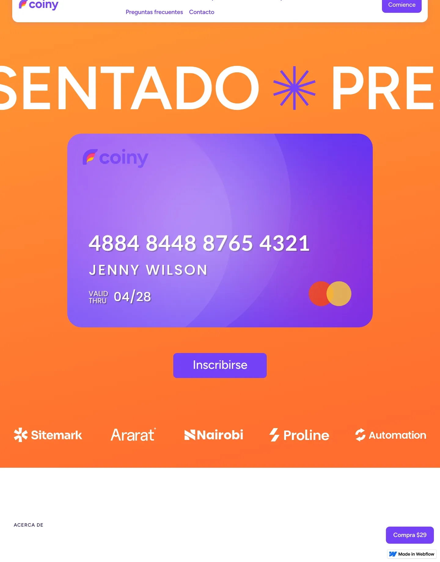 Diseño de página web para landing pages