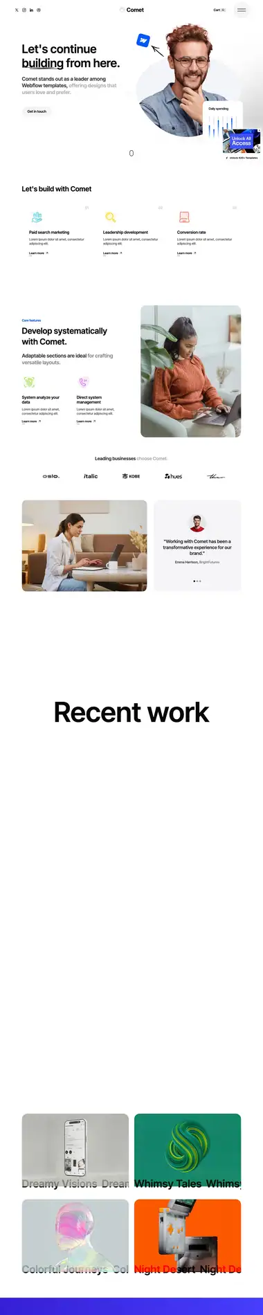 Diseño de página web para landing pages