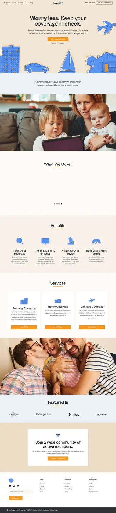 Diseño de página web para software y apps