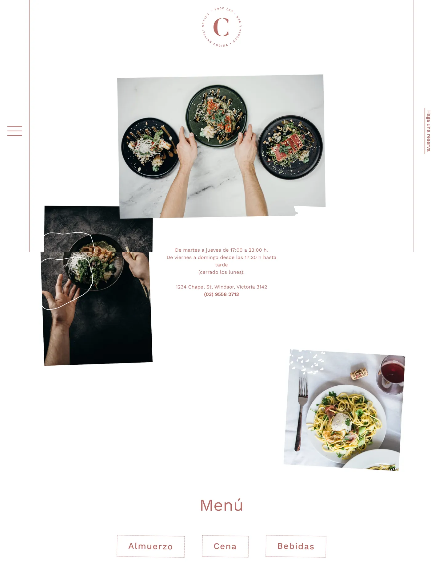 Diseño de página web para restaurantes y cafés