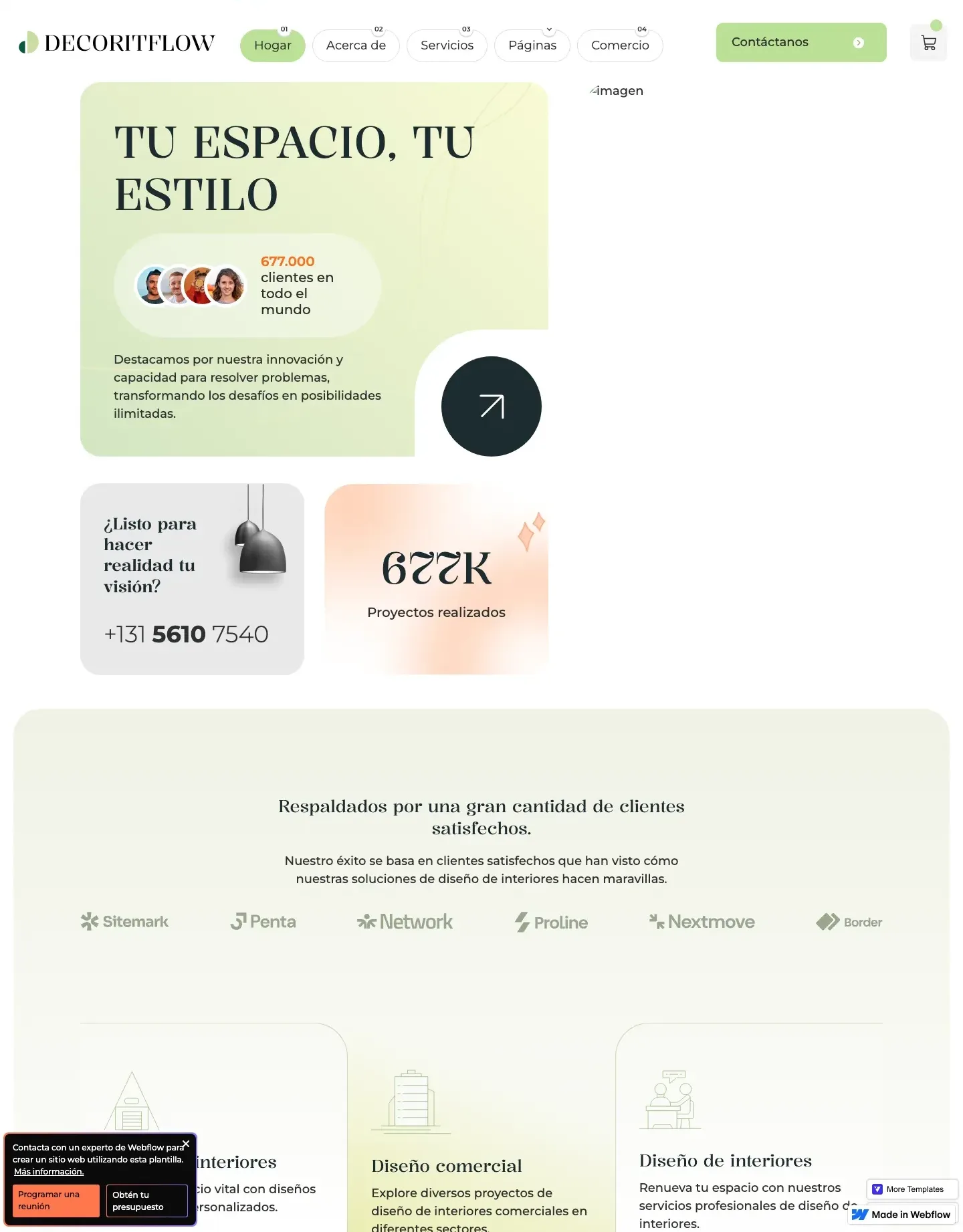 Diseño de página web para construcción y arquitectura