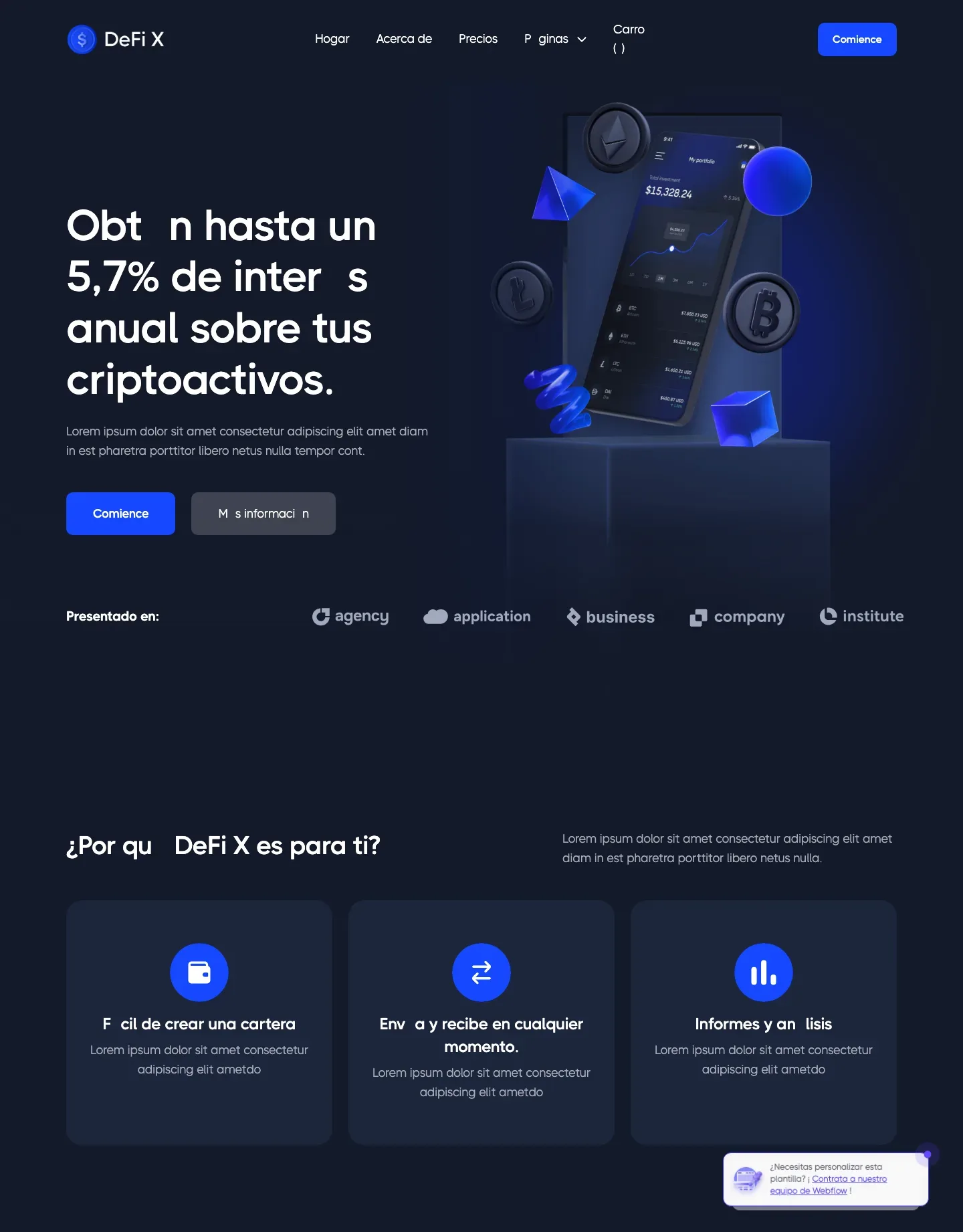 Diseño de página web para landing pages