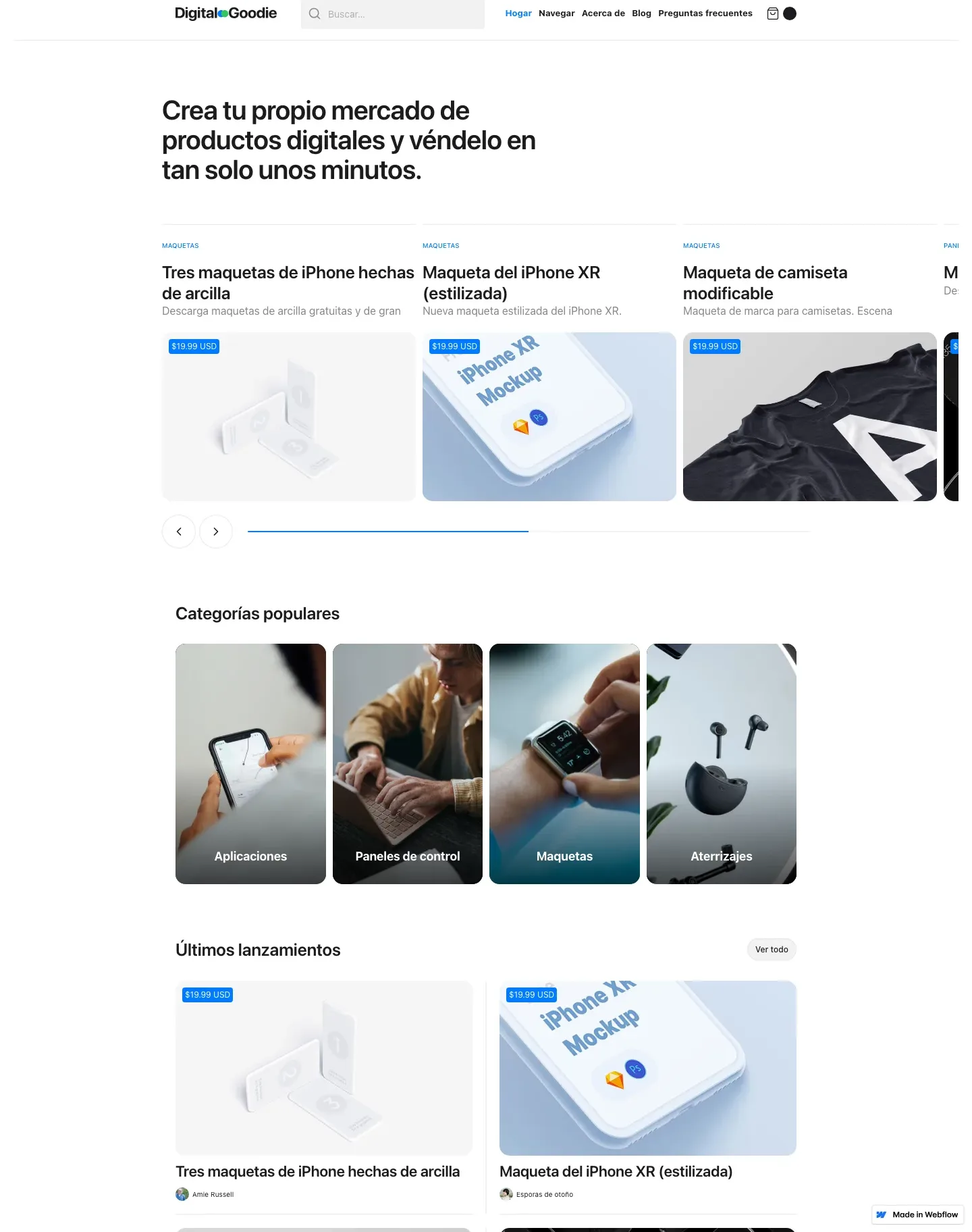Diseño de página web para tienda online