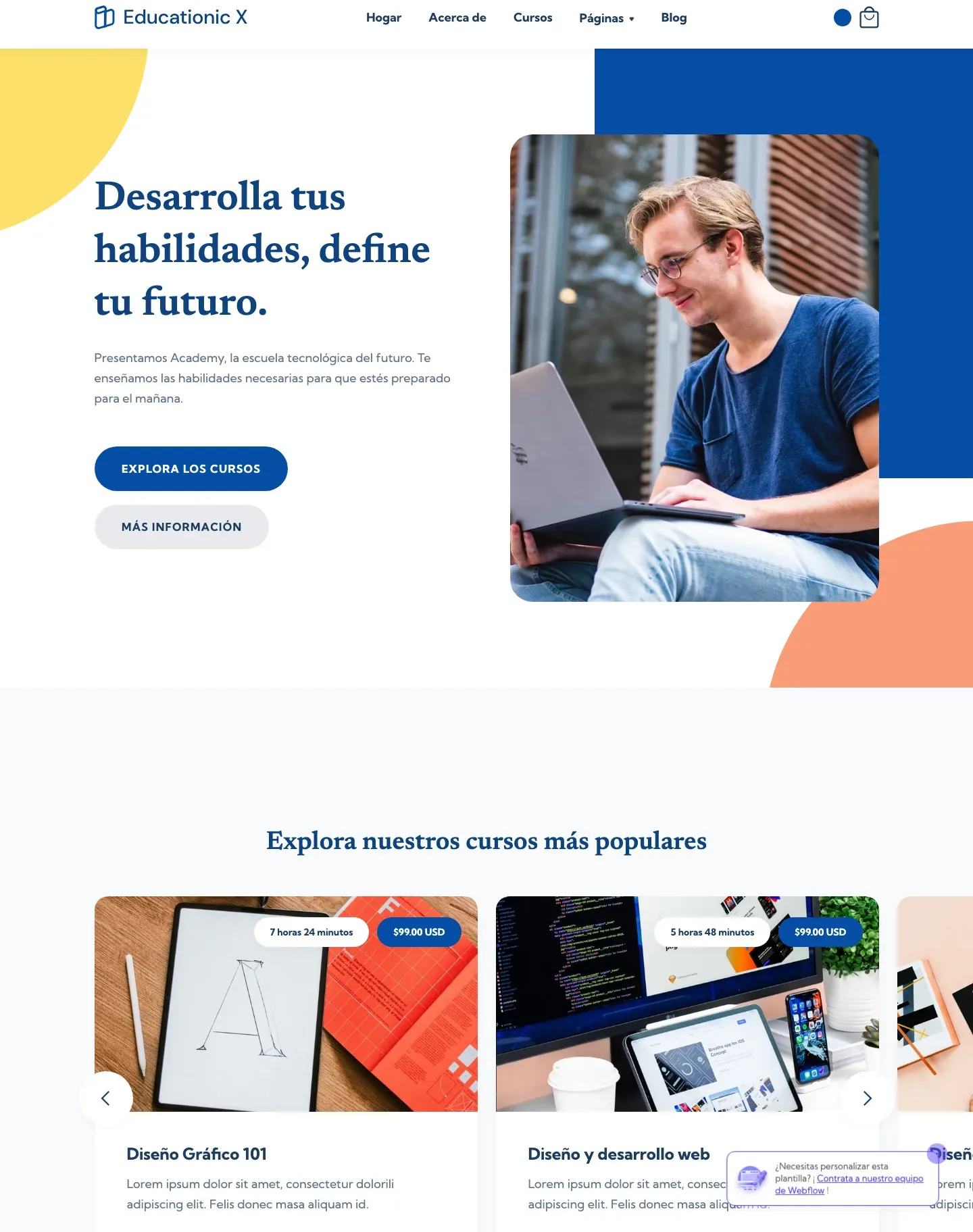 Diseño de página web para educación