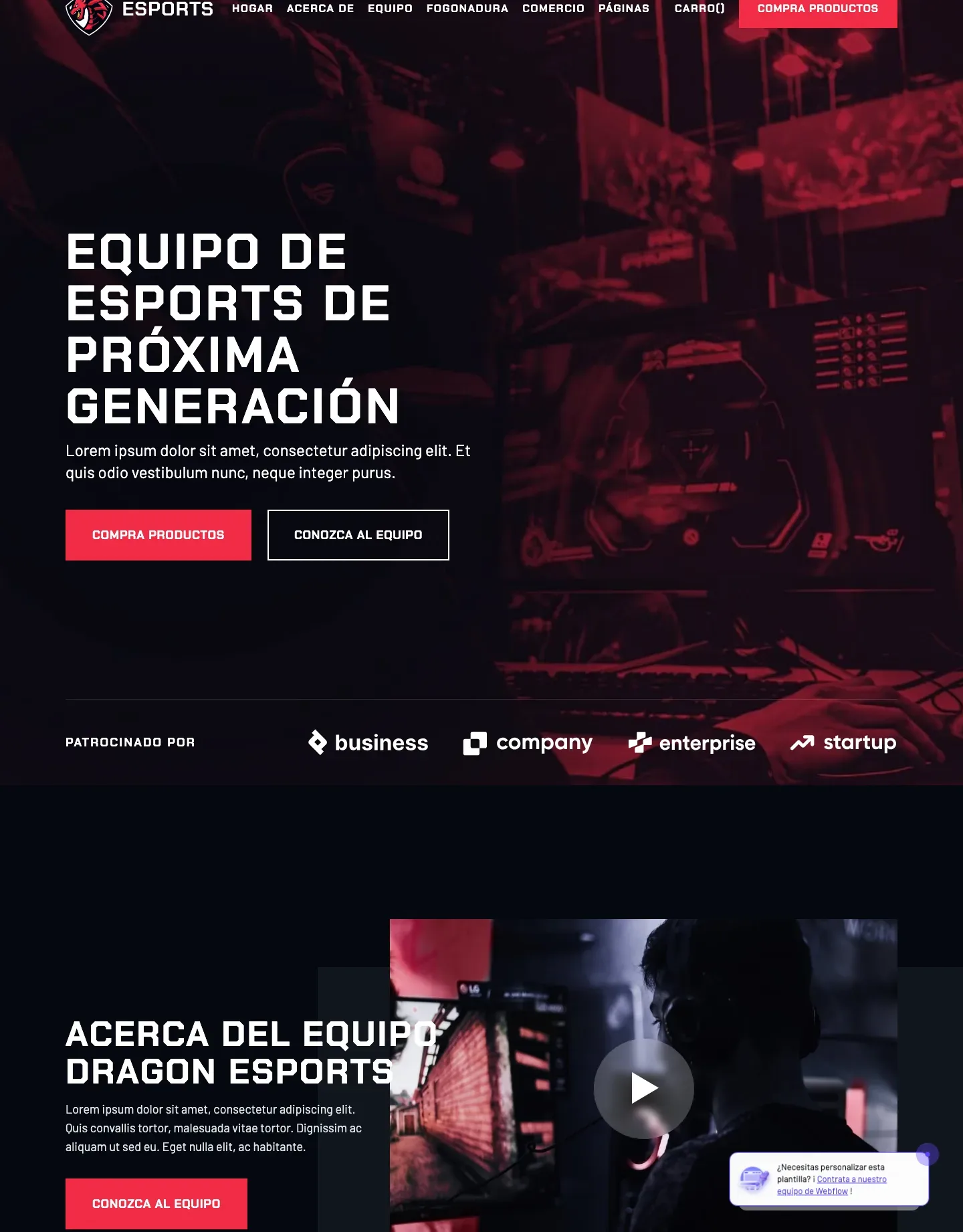 Diseño de página web para gimnasios