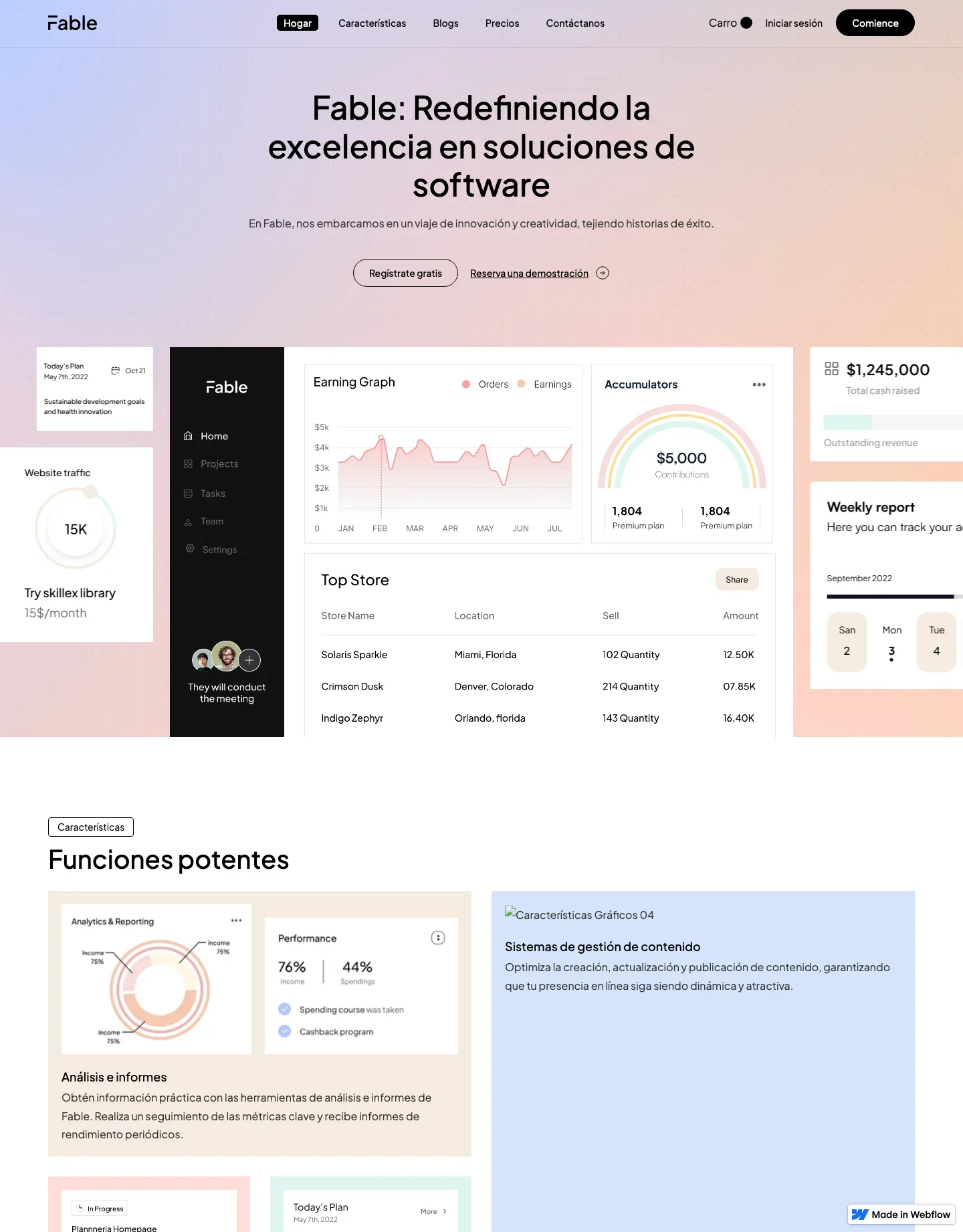 Diseño de página web para landing pages