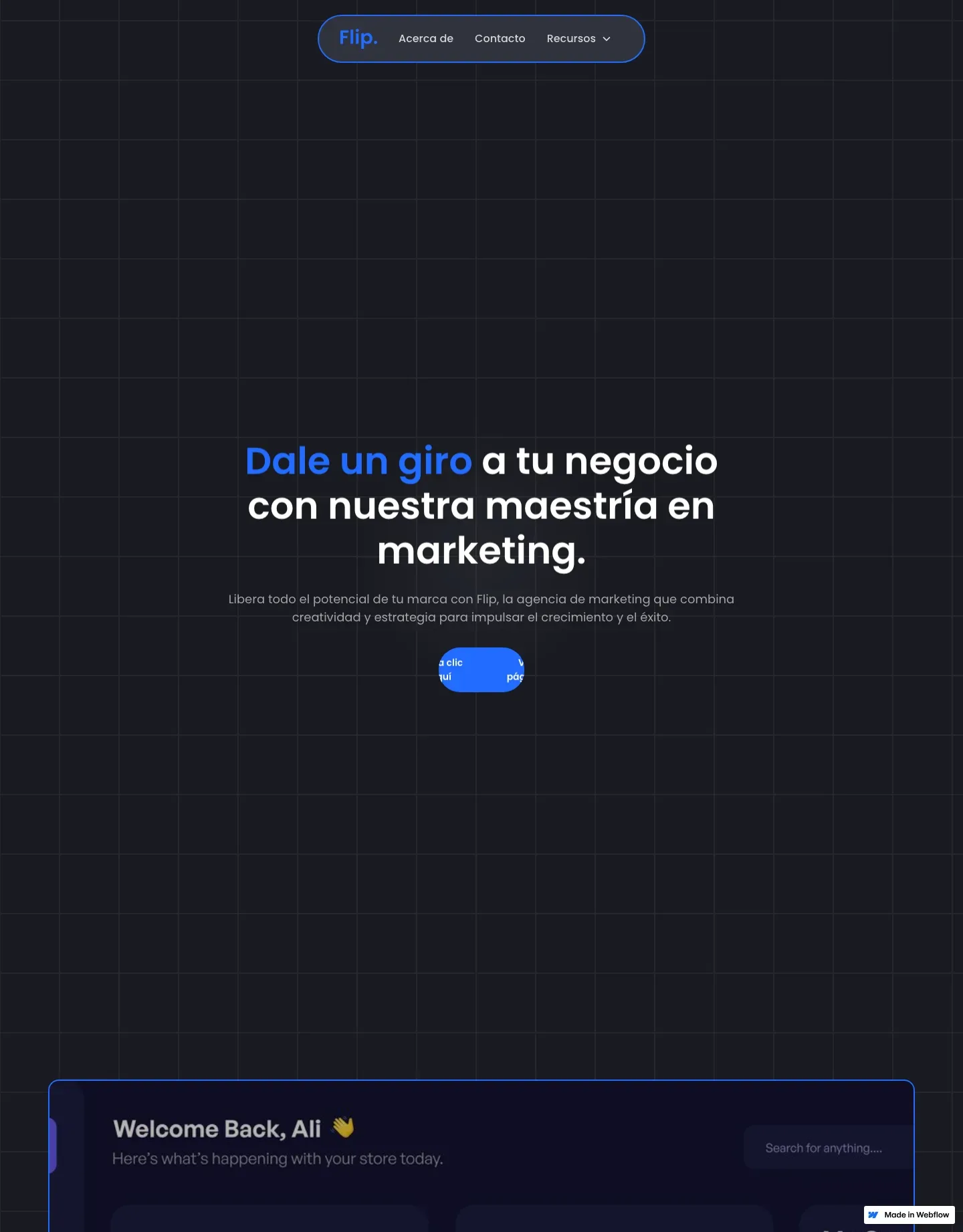 Diseño de página web para landing pages