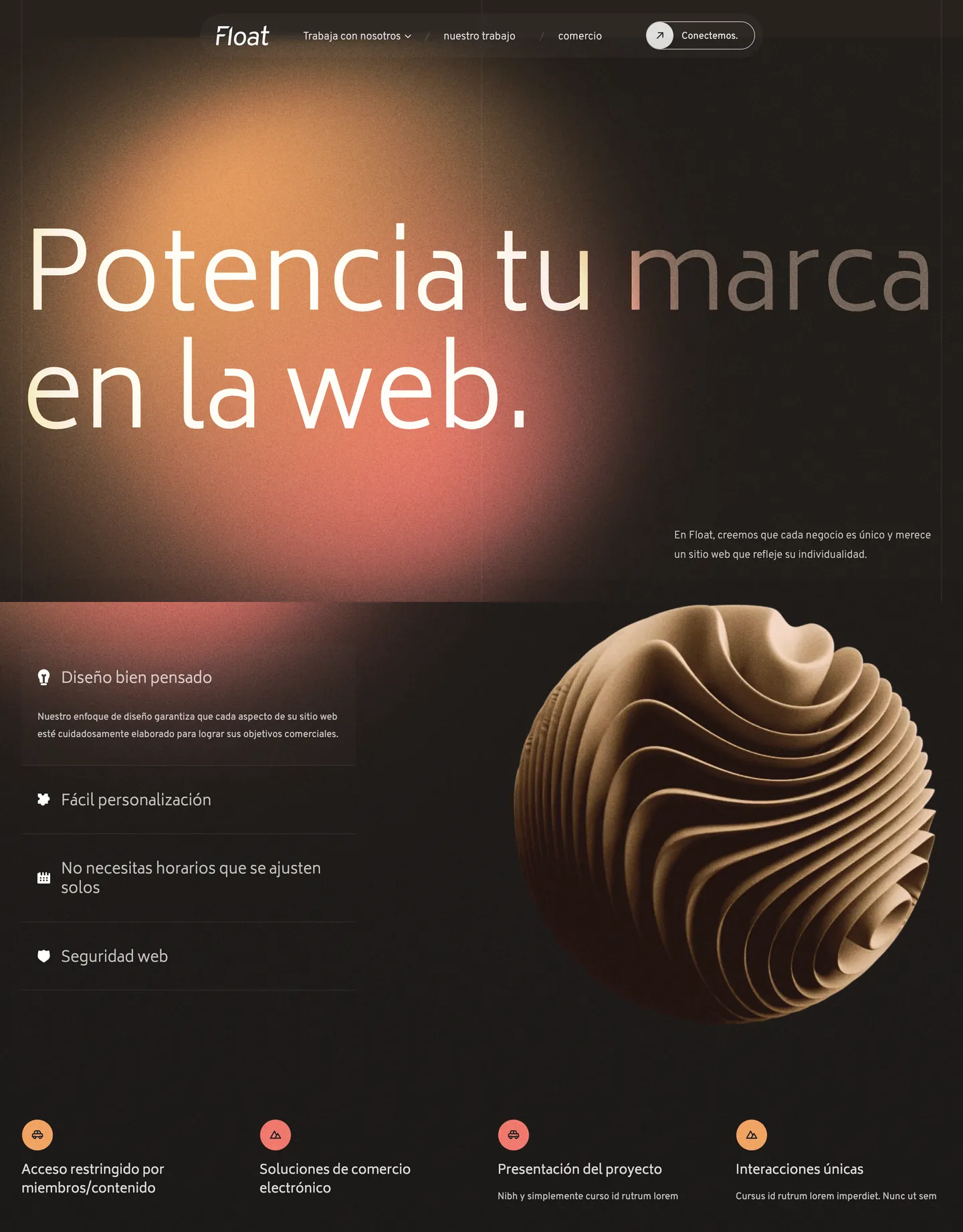 Diseño de página web para landing pages