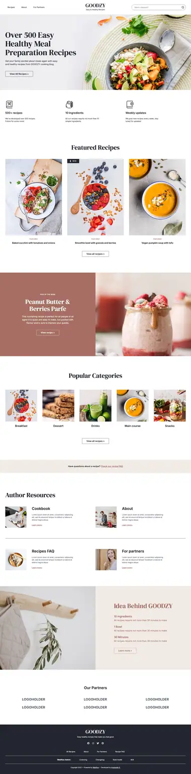 Diseño de página web para restaurantes y cafés