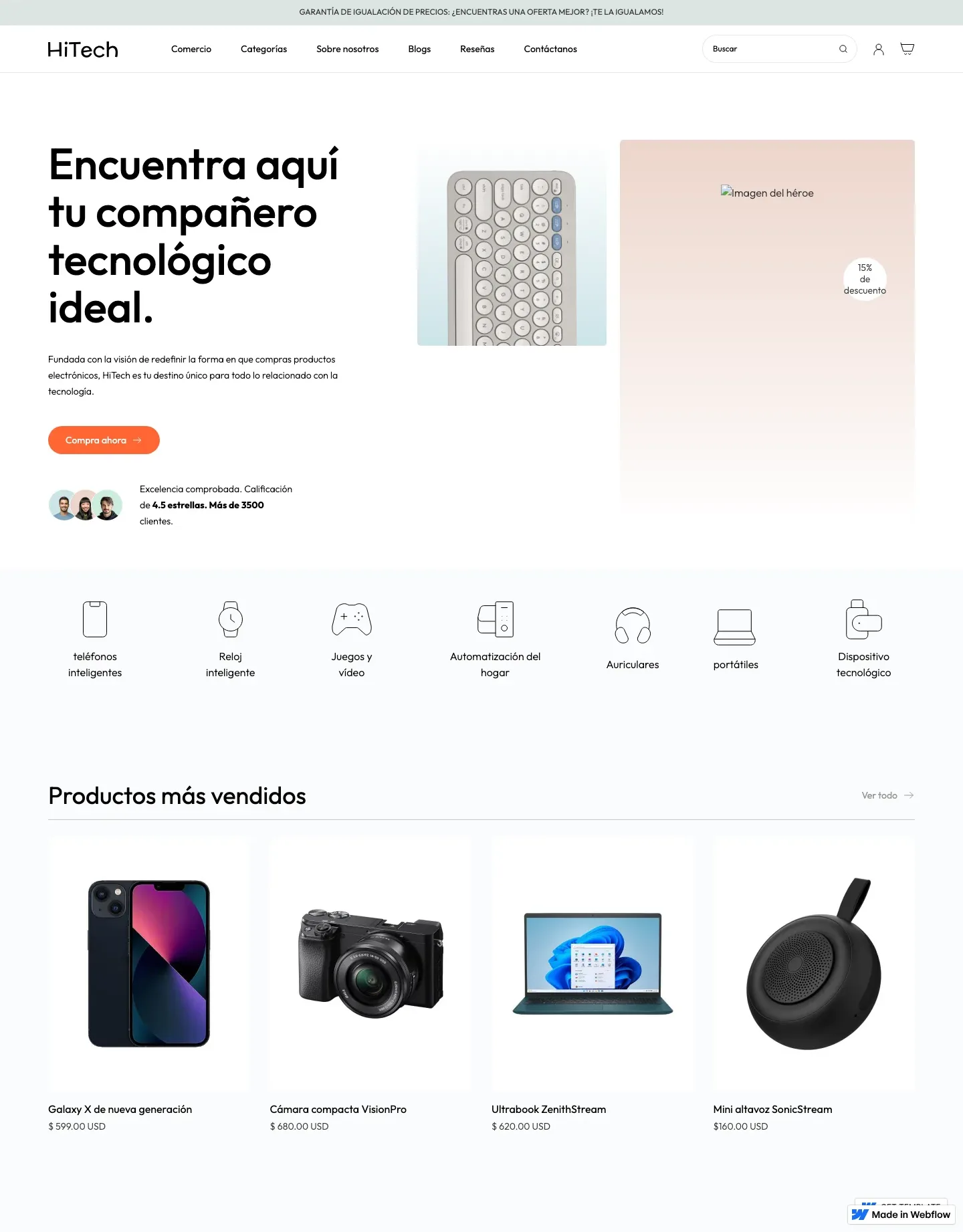 Diseño de página web para tienda online