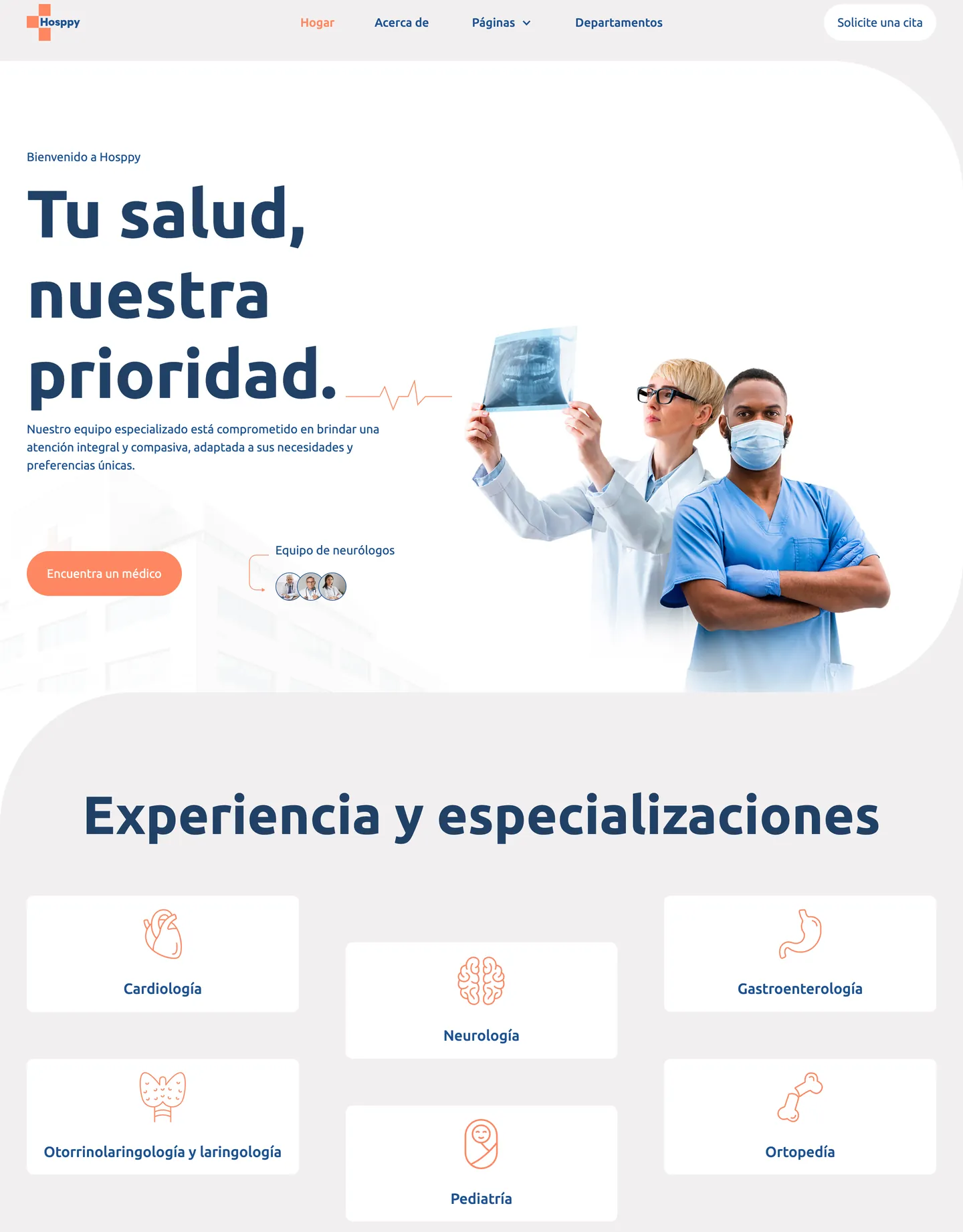 Diseño de página web para salud y bienestar