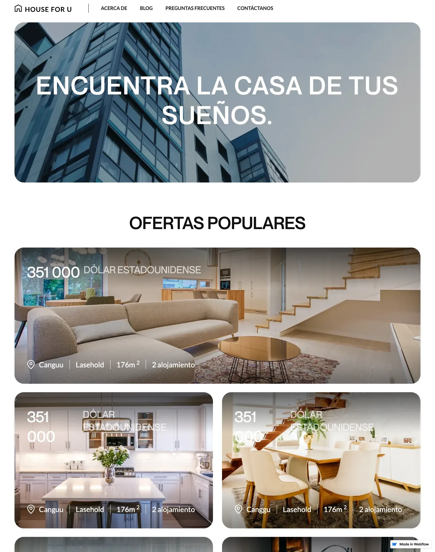 Diseño de página web para inmobiliarias