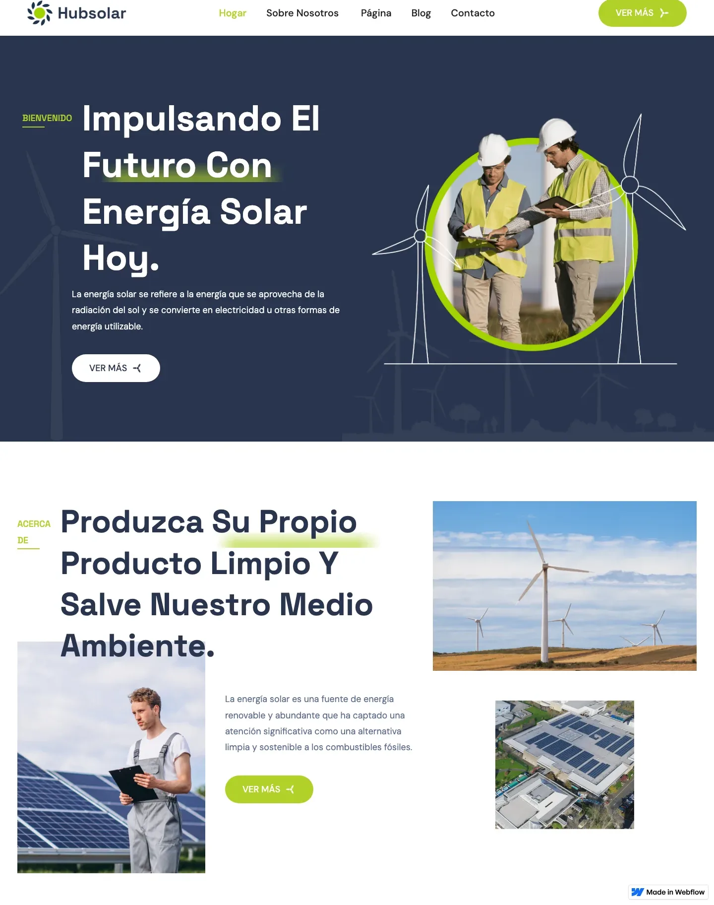 Diseño de página web para servicios y mantenimiento