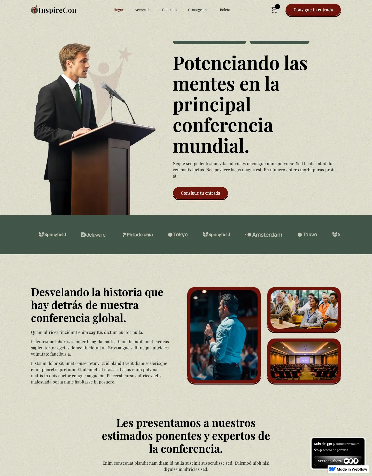 Diseño de página web para fotografía y eventos