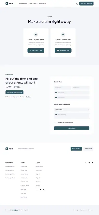 Diseño de página web para finanzas y seguros