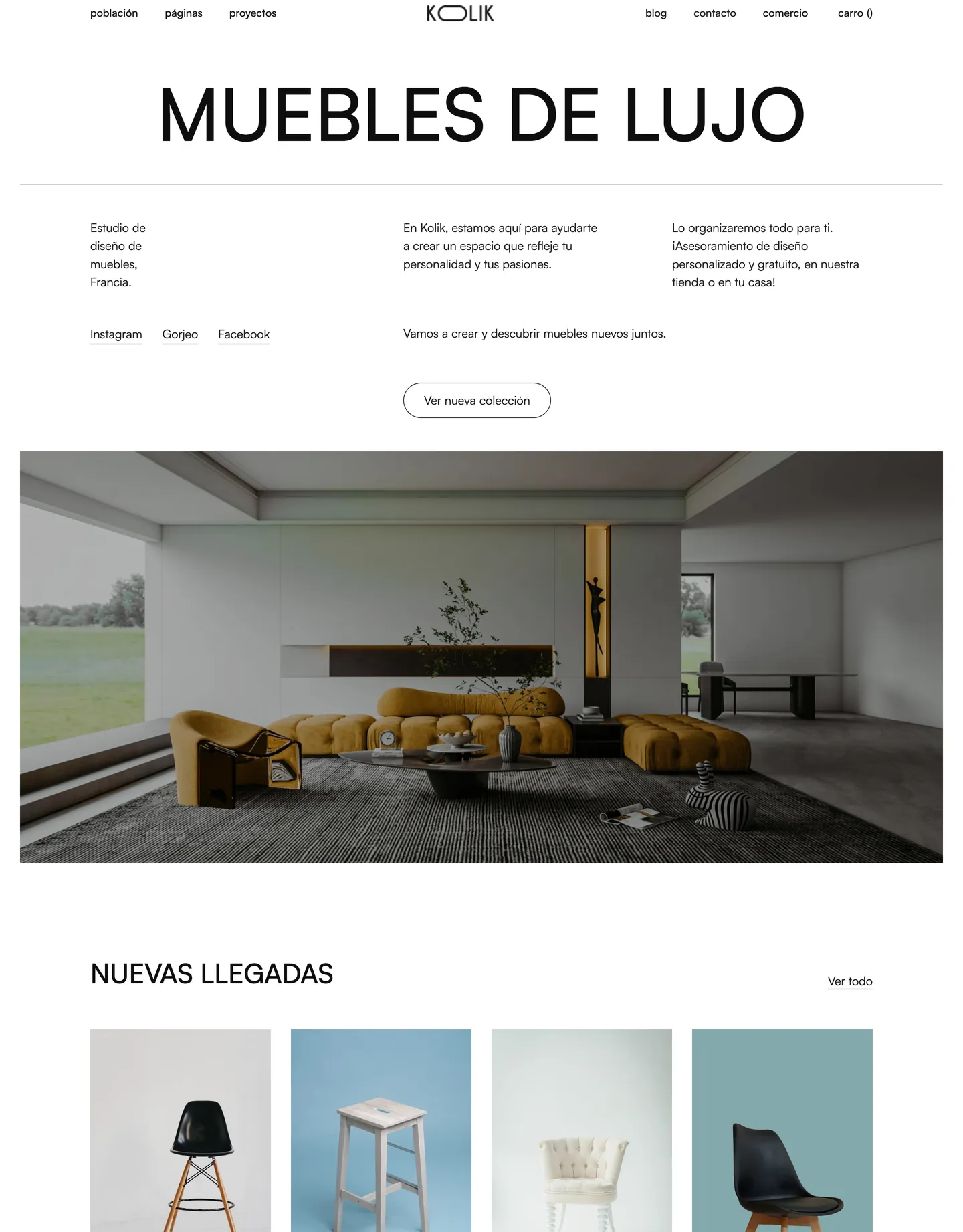 Diseño de página web para tienda online