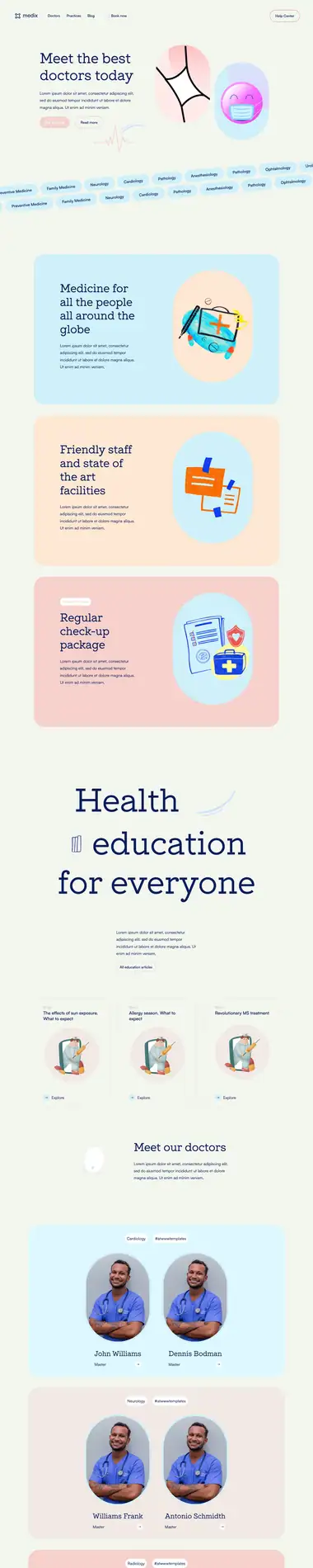 Diseño de página web para salud y bienestar
