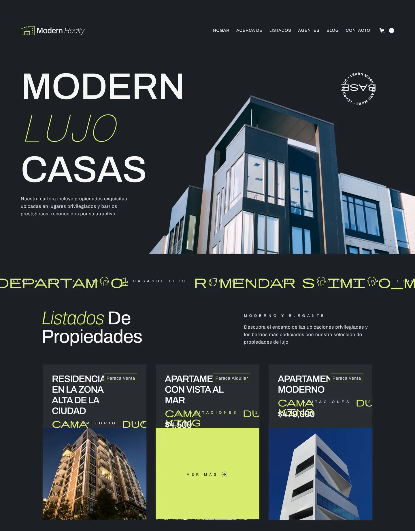 Diseño de página web para inmobiliarias