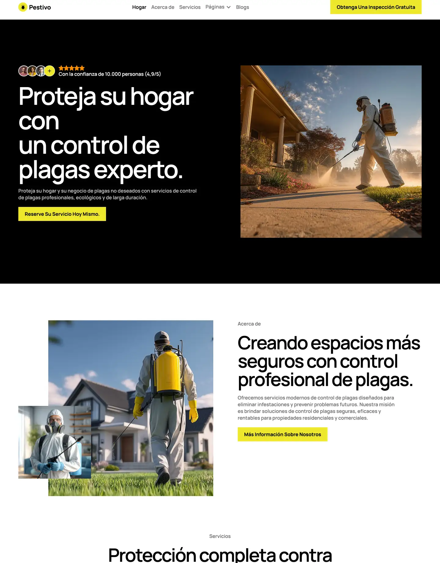Diseño de página web para servicios y mantenimiento