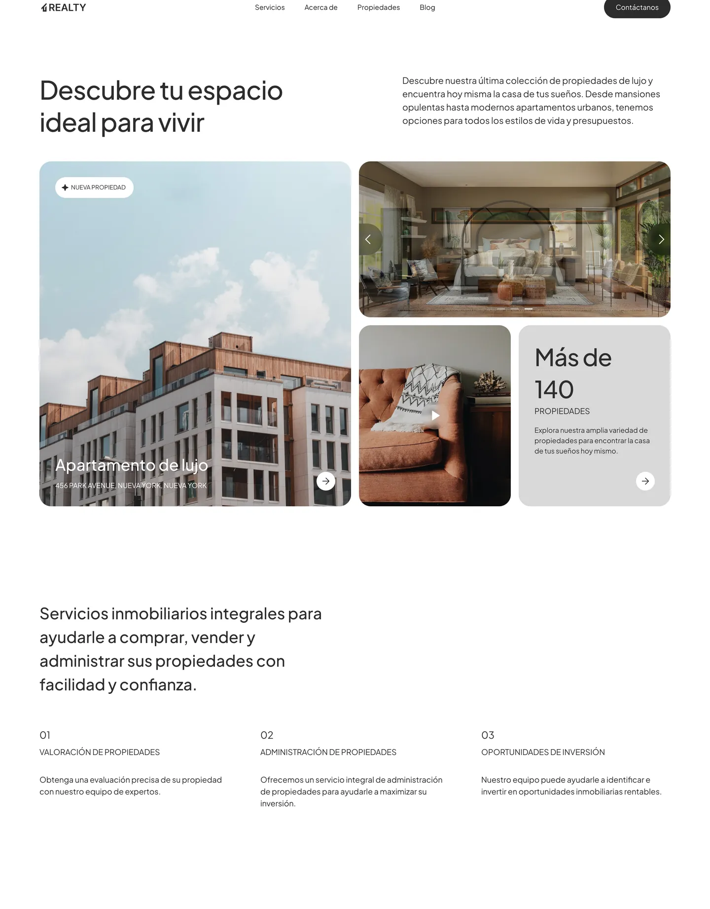 Diseño de página web para inmobiliarias