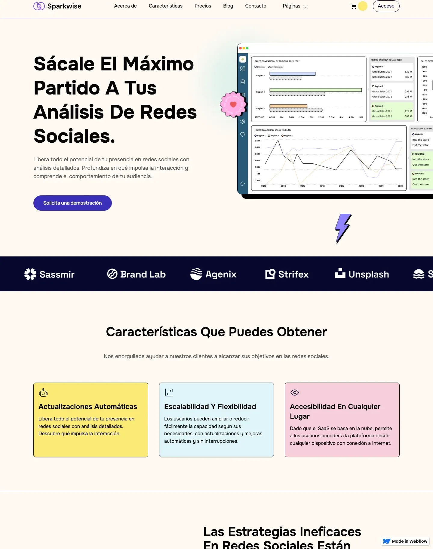 Diseño de página web para software y apps